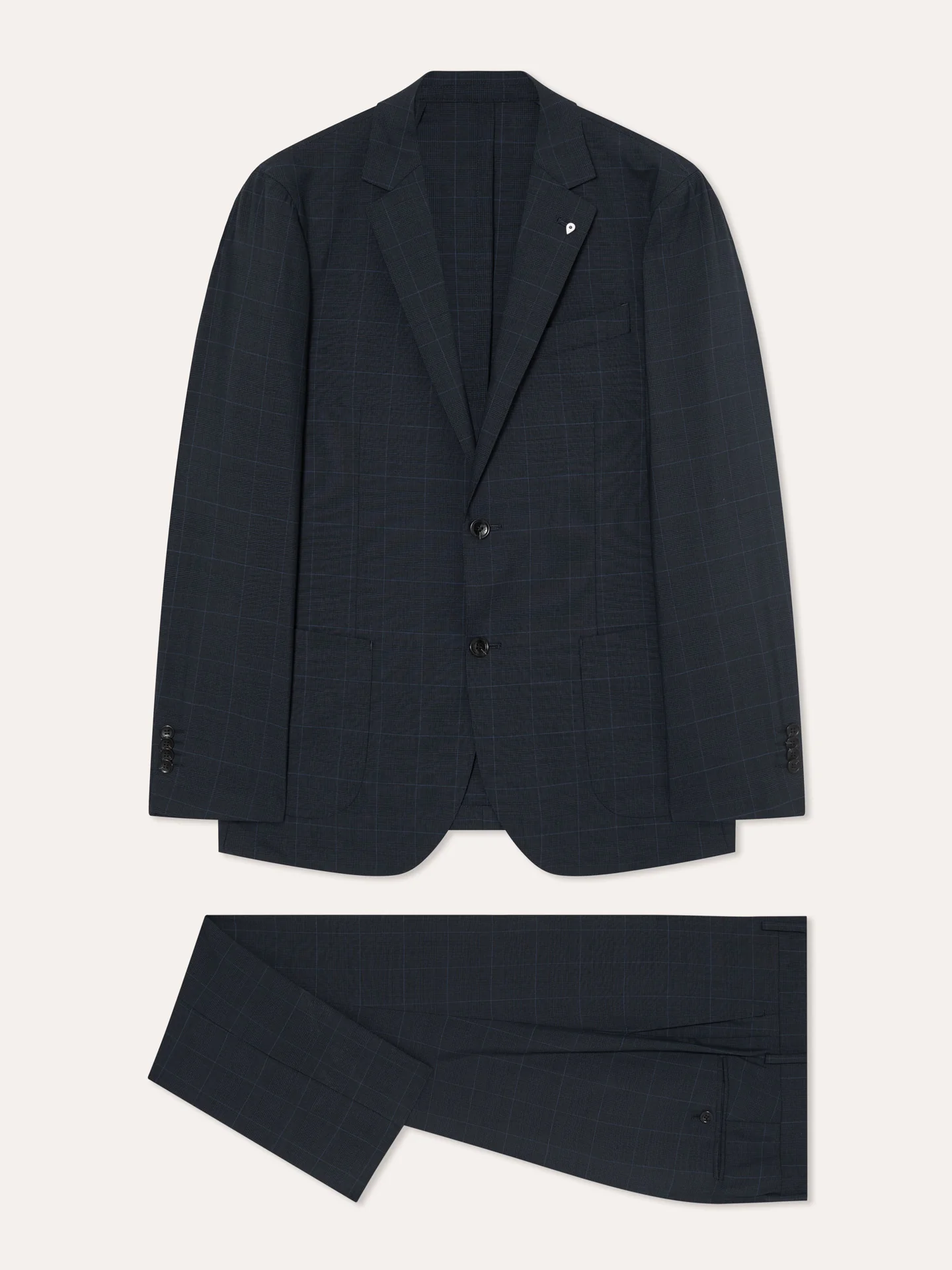 Slim Fit Prince of Wales Suit in Wool - Image 4
