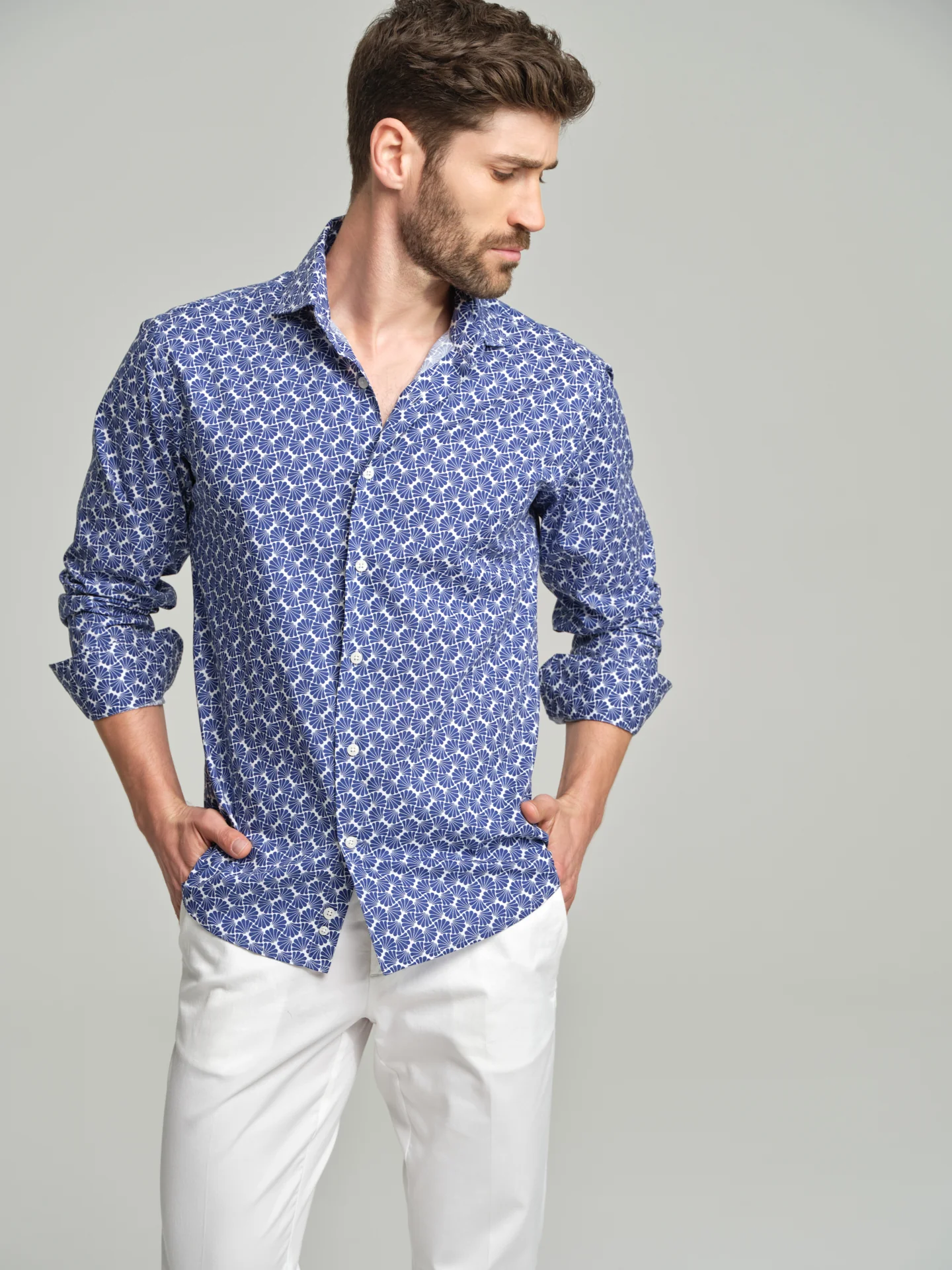Slim fit Resort printed cotton casual shirt - Image 2