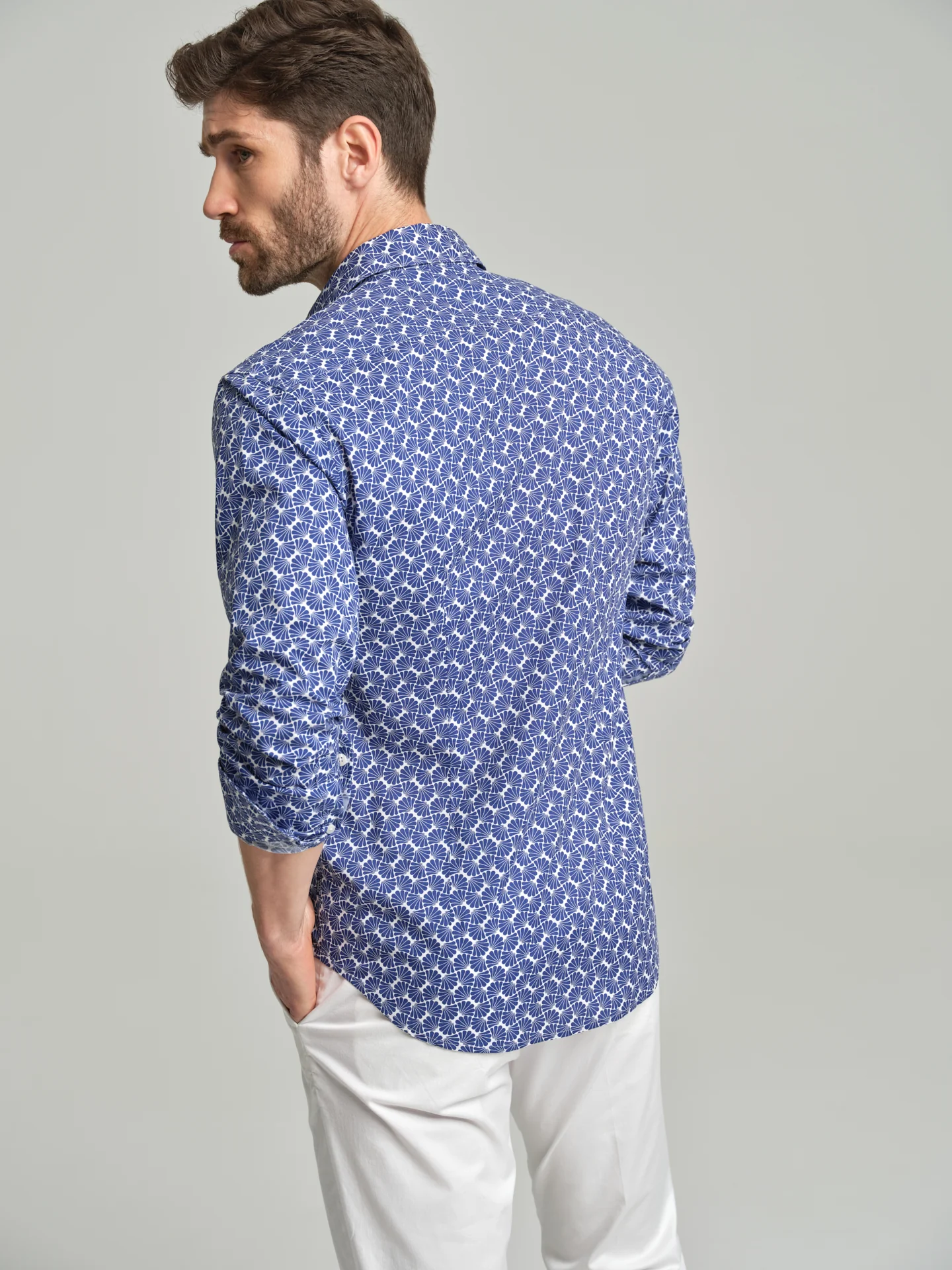 Slim fit Resort printed cotton casual shirt - Image 3