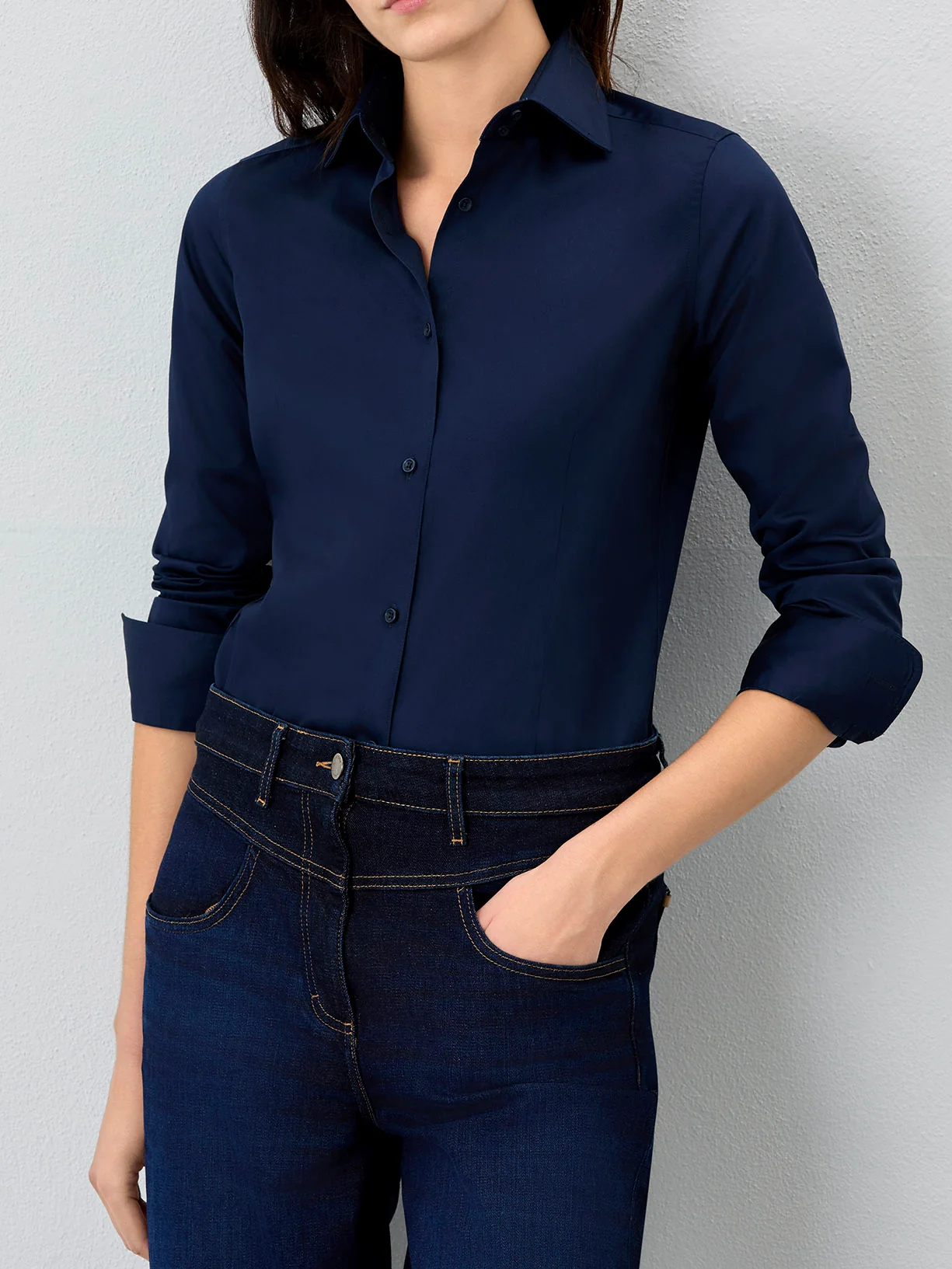 Slim Fit Shirt In Easy Care Cotton Poplin