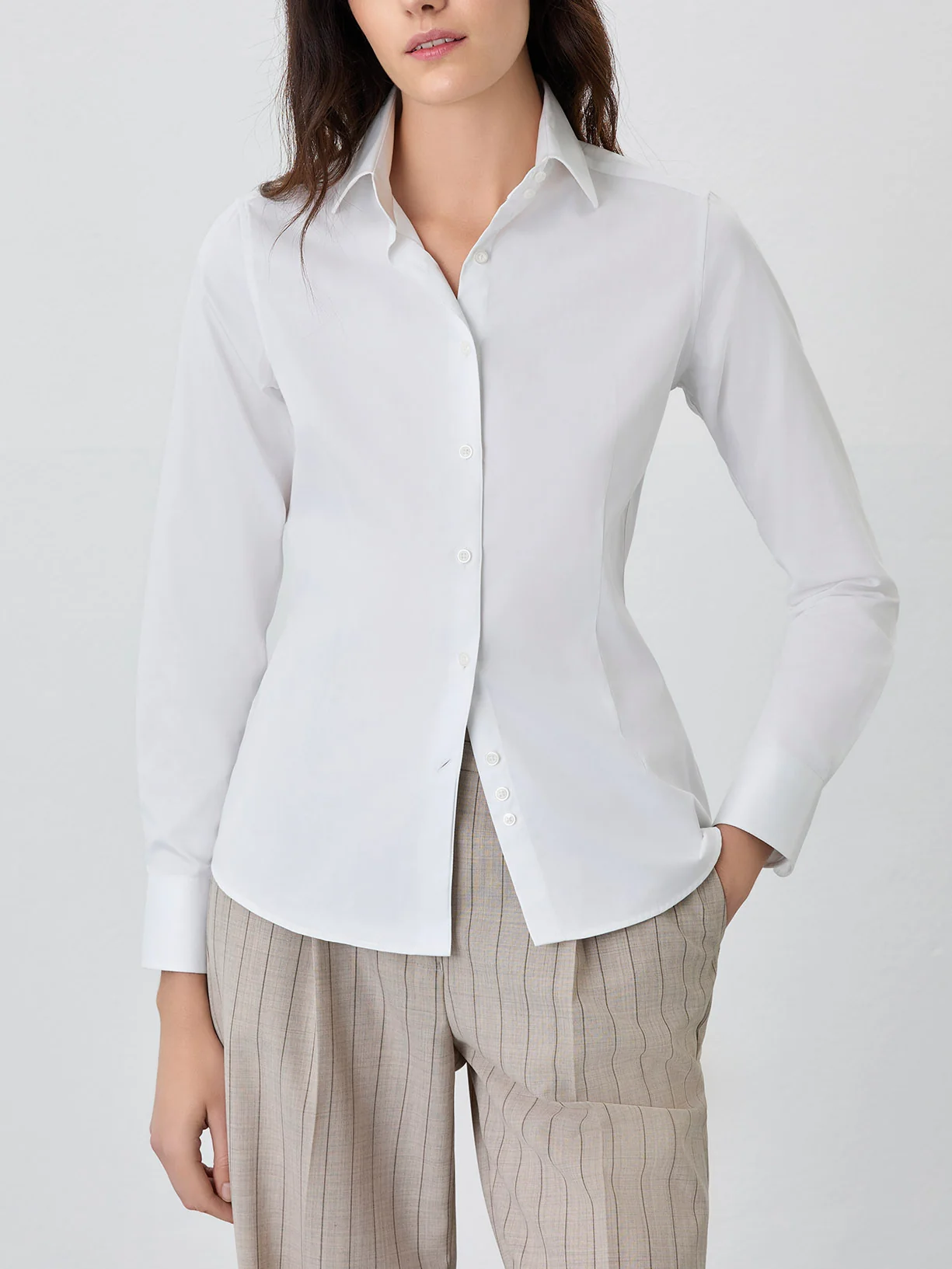 Slim Fit Shirt In Easy Care Cotton Poplin - Image 15