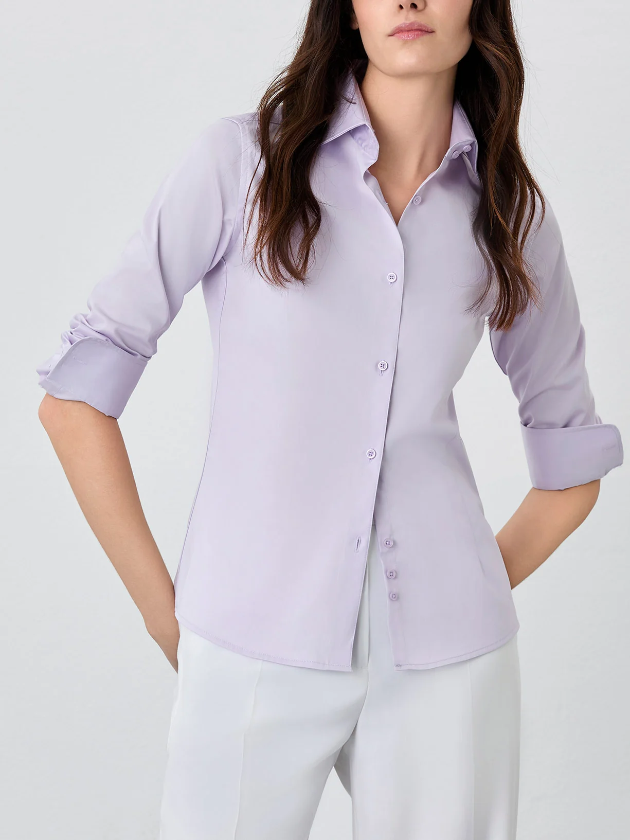Slim Fit Shirt In Easy Care Cotton Poplin - Image 5