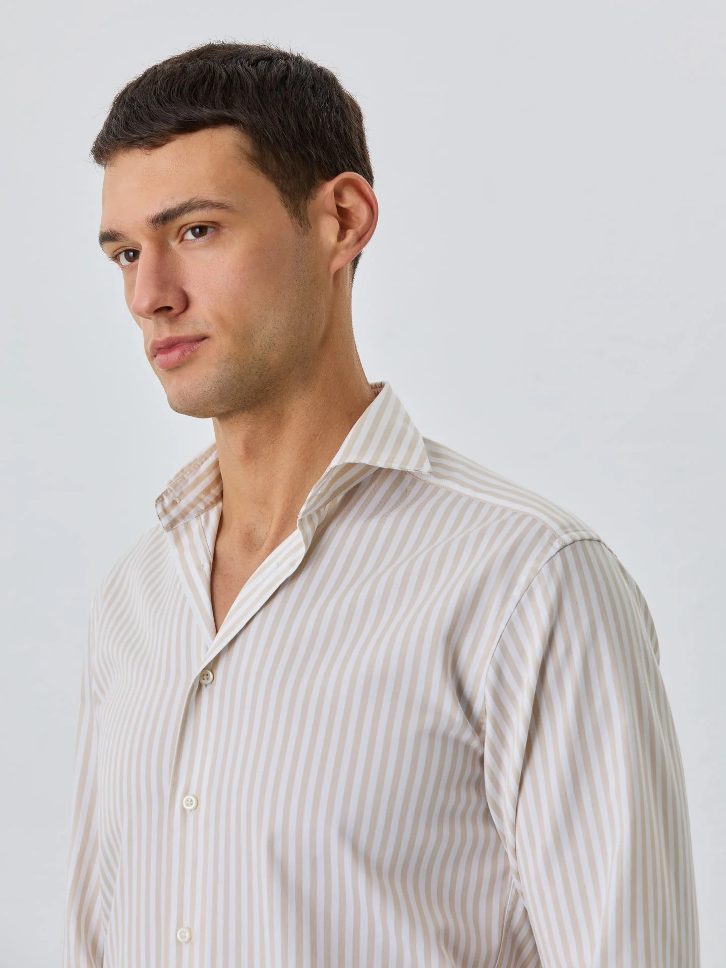 Slim Fit Shirt With Bristol Collar In Cotton With Stripes - Image 2
