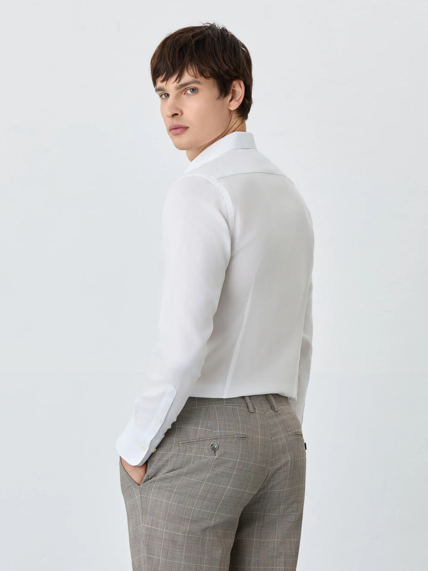 Slim Fit Shirt With Dublin Collar In Cotton - Image 3