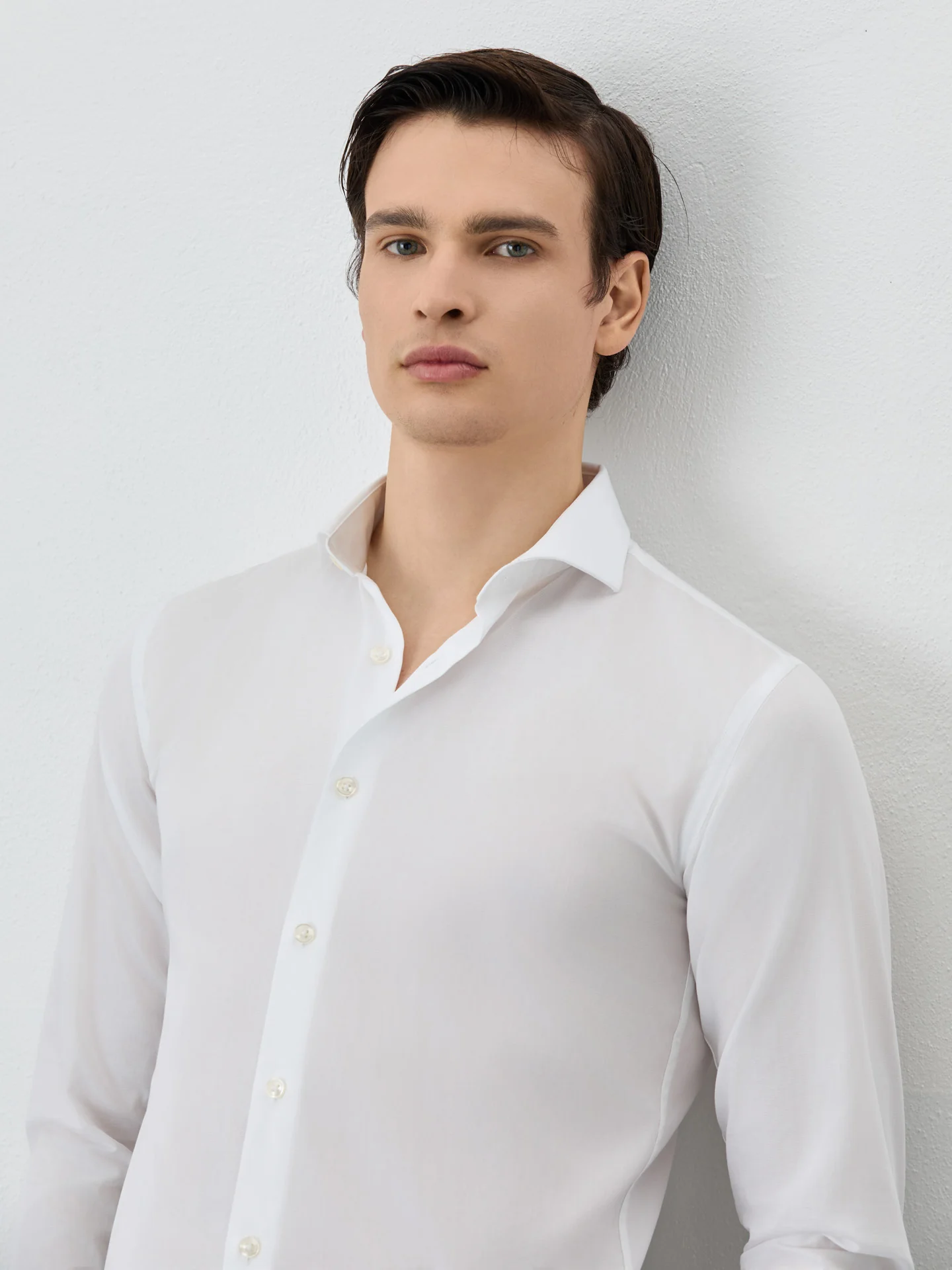 Slim Fit Shirt With Dublin Collar In Cotton - Image 2