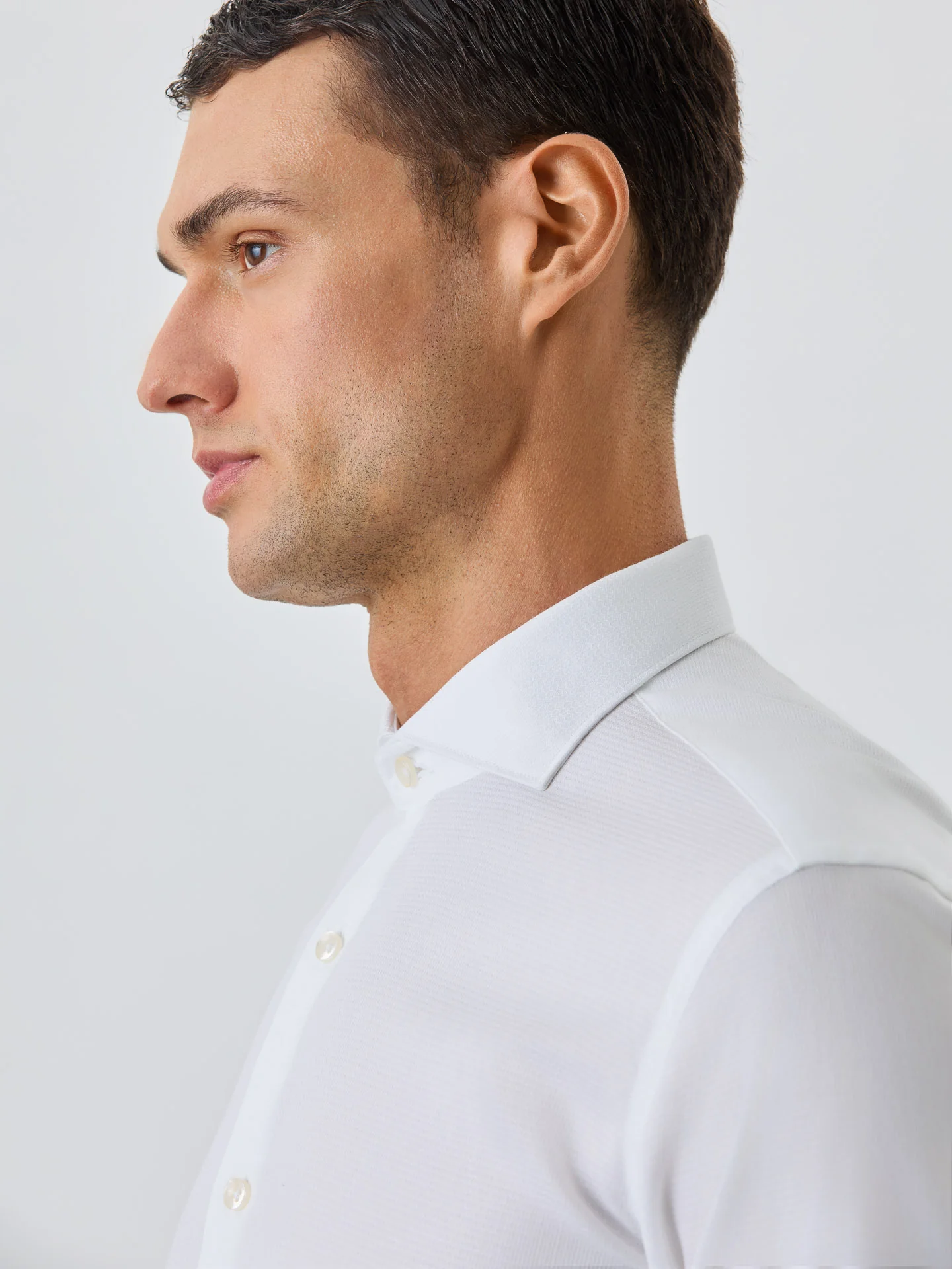 Slim Fit Shirt With Dublin Collar In Cotton - Image 2