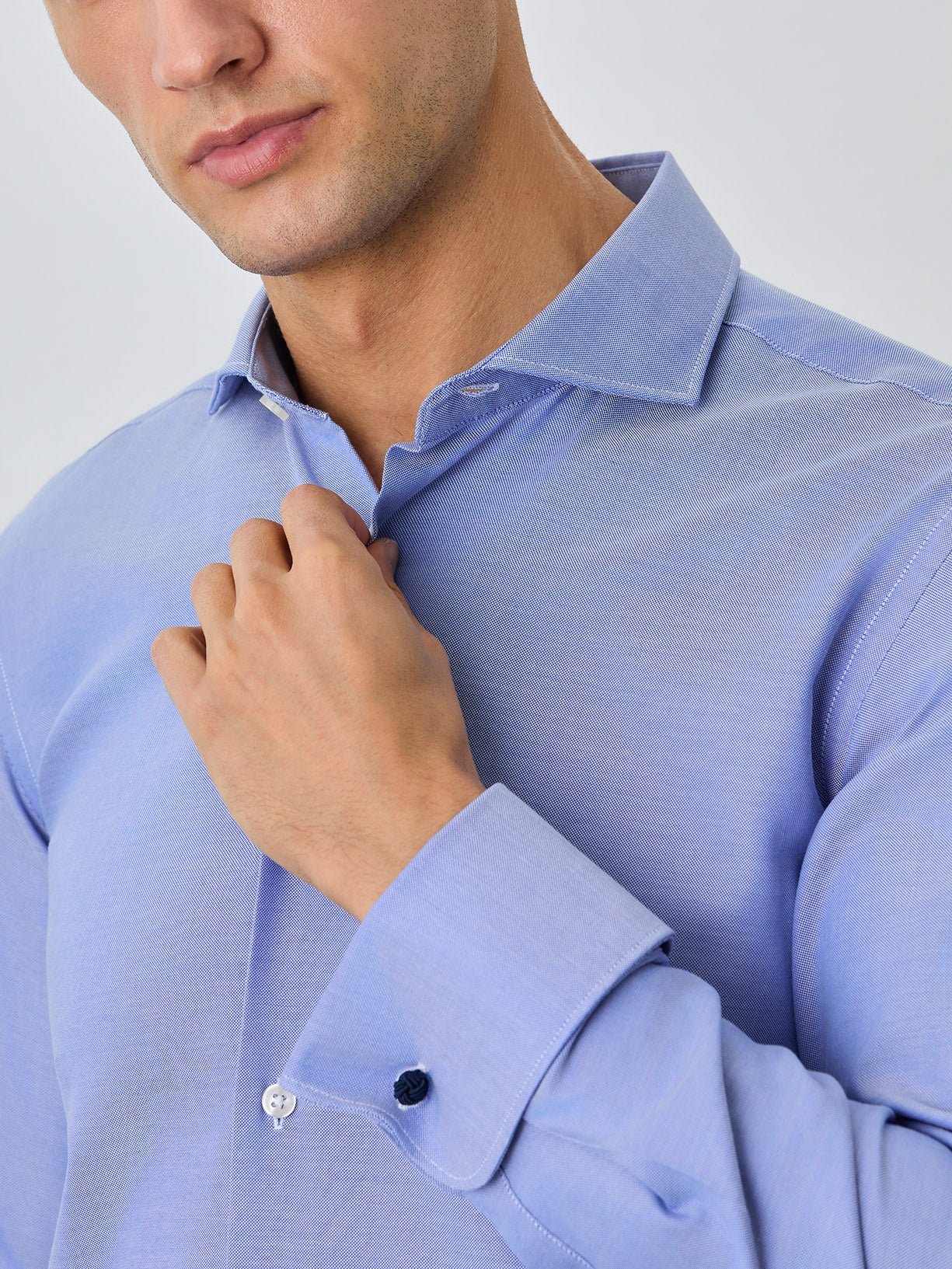 Slim Fit Shirt With Dublin Collar In Cotton