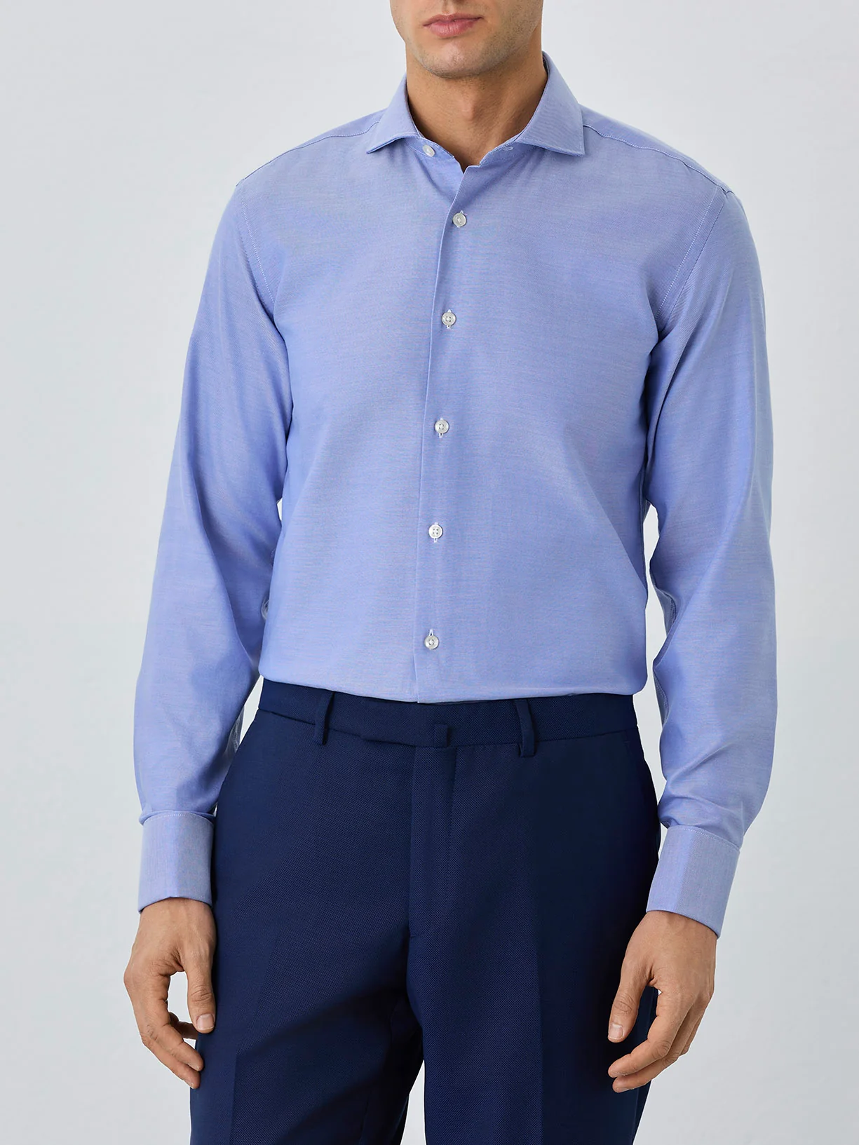 Slim Fit Shirt With Dublin Collar In Cotton - Image 2