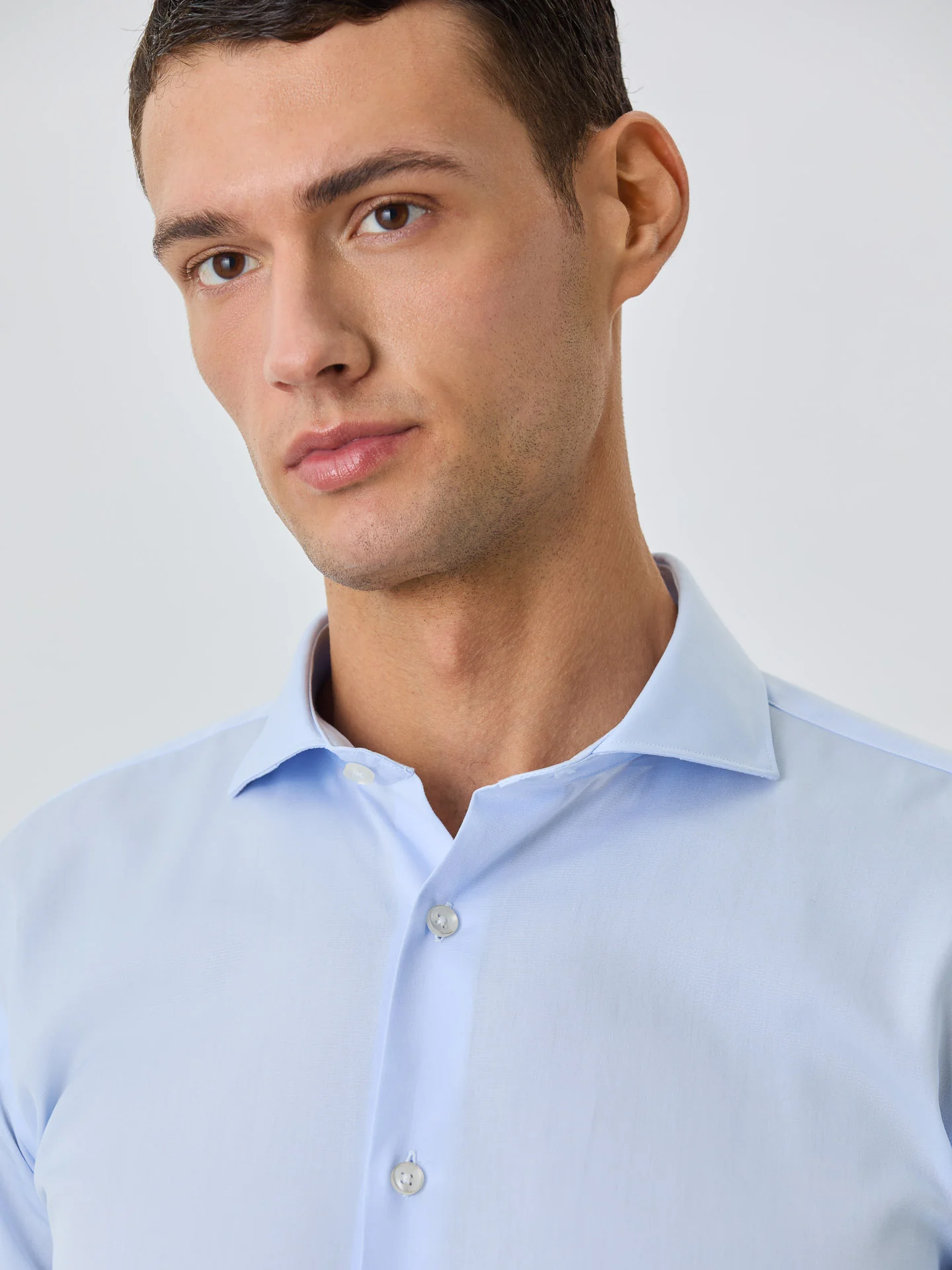 Slim Fit Shirt With Dublin Collar In Cotton