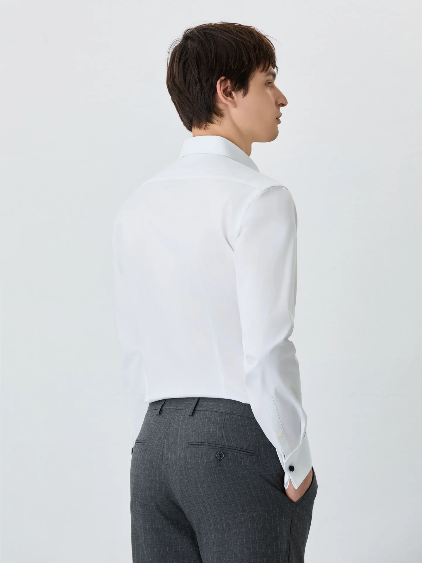 Slim Fit Shirt With Dublin Collar In Cotton Blend - Image 6