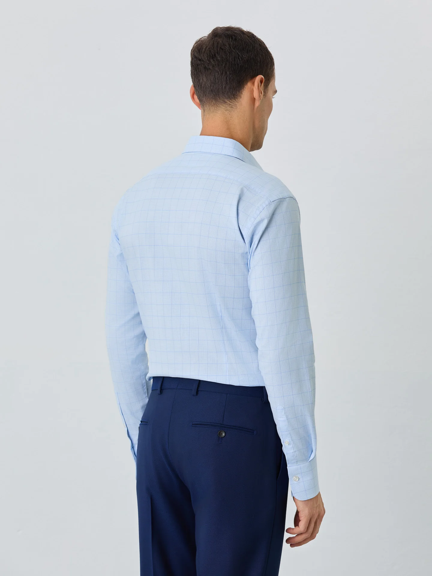 Slim Fit Shirt With Dublin Collar In Cotton Blend With Micro Pattern - Image 3
