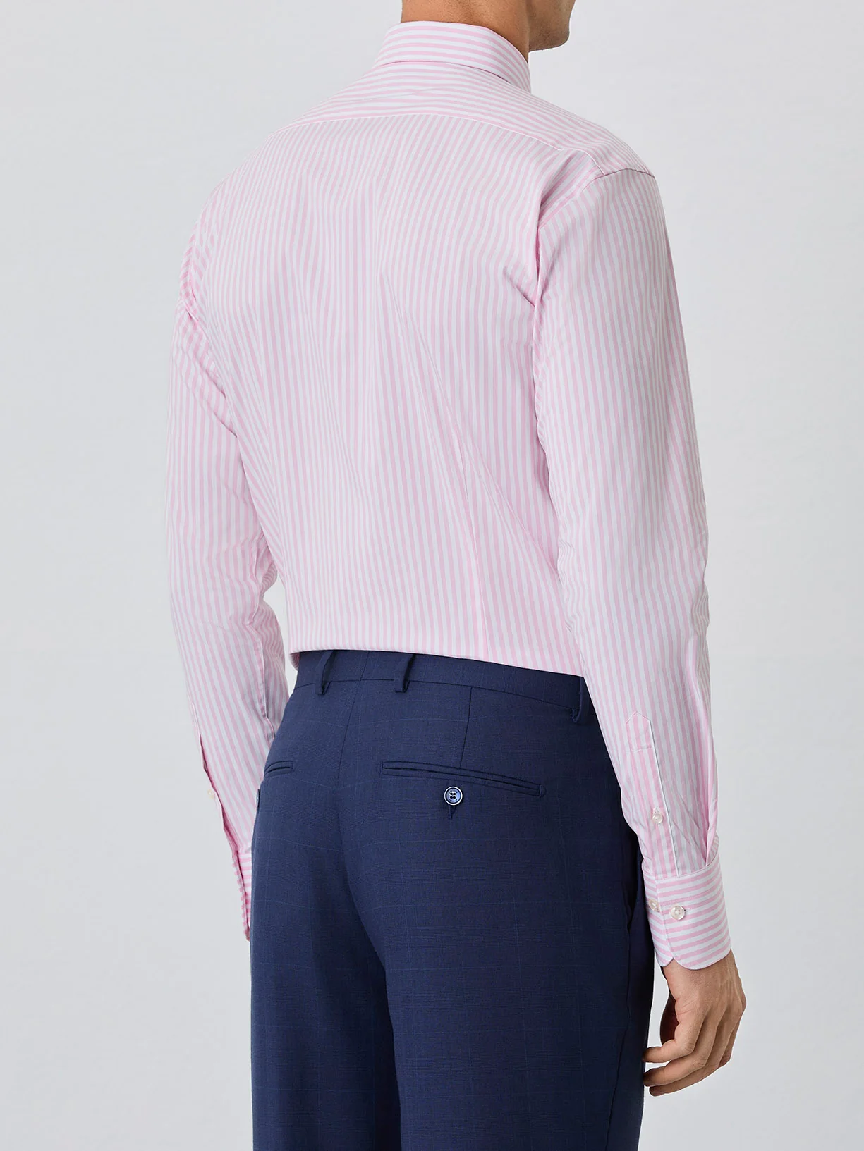 Slim Fit Shirt With Dublin Collar In Cotton Blend With Stripes - Image 3
