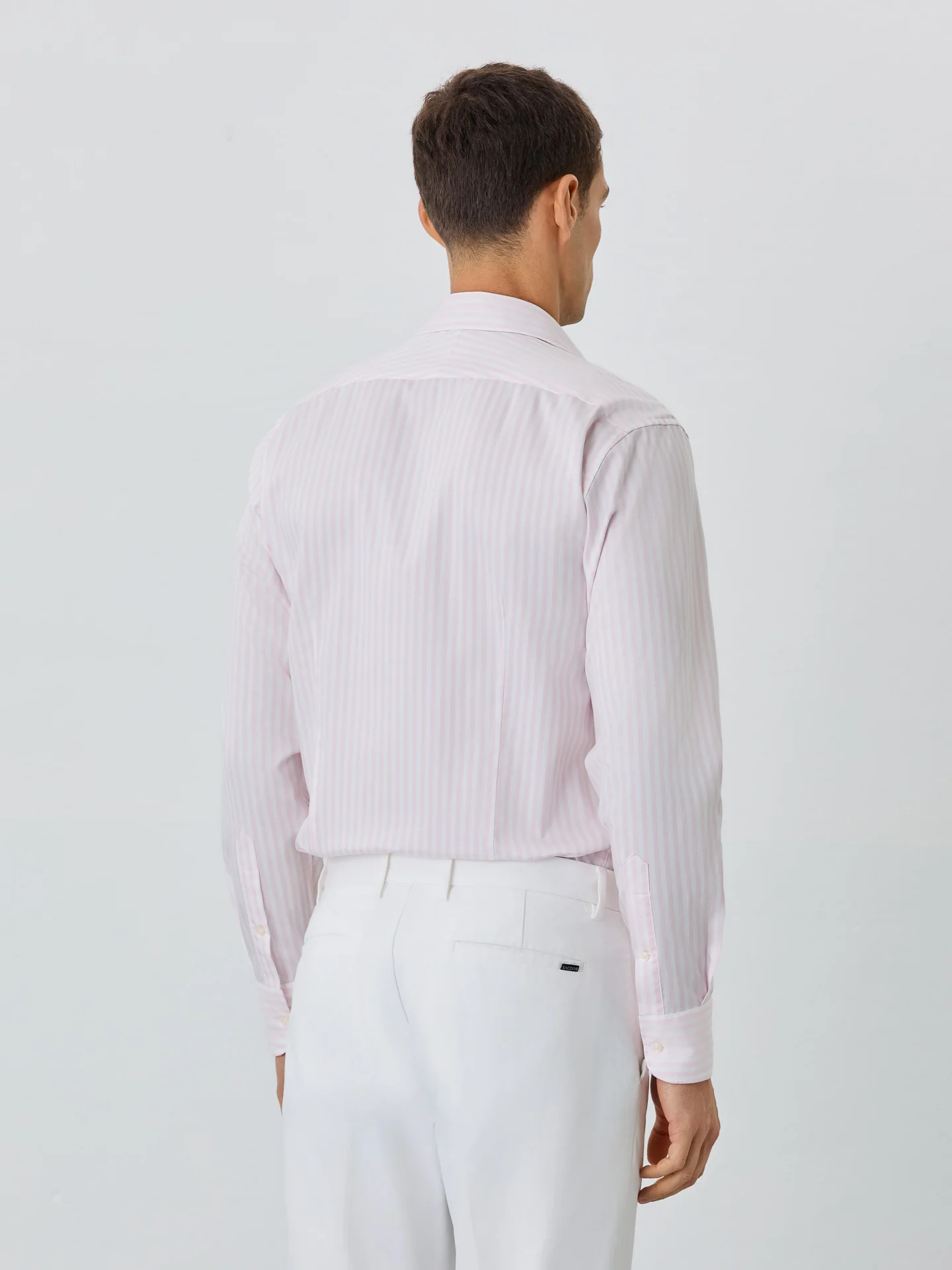 Slim Fit Shirt With Dublin Collar In Cotton With Stripes - Image 3