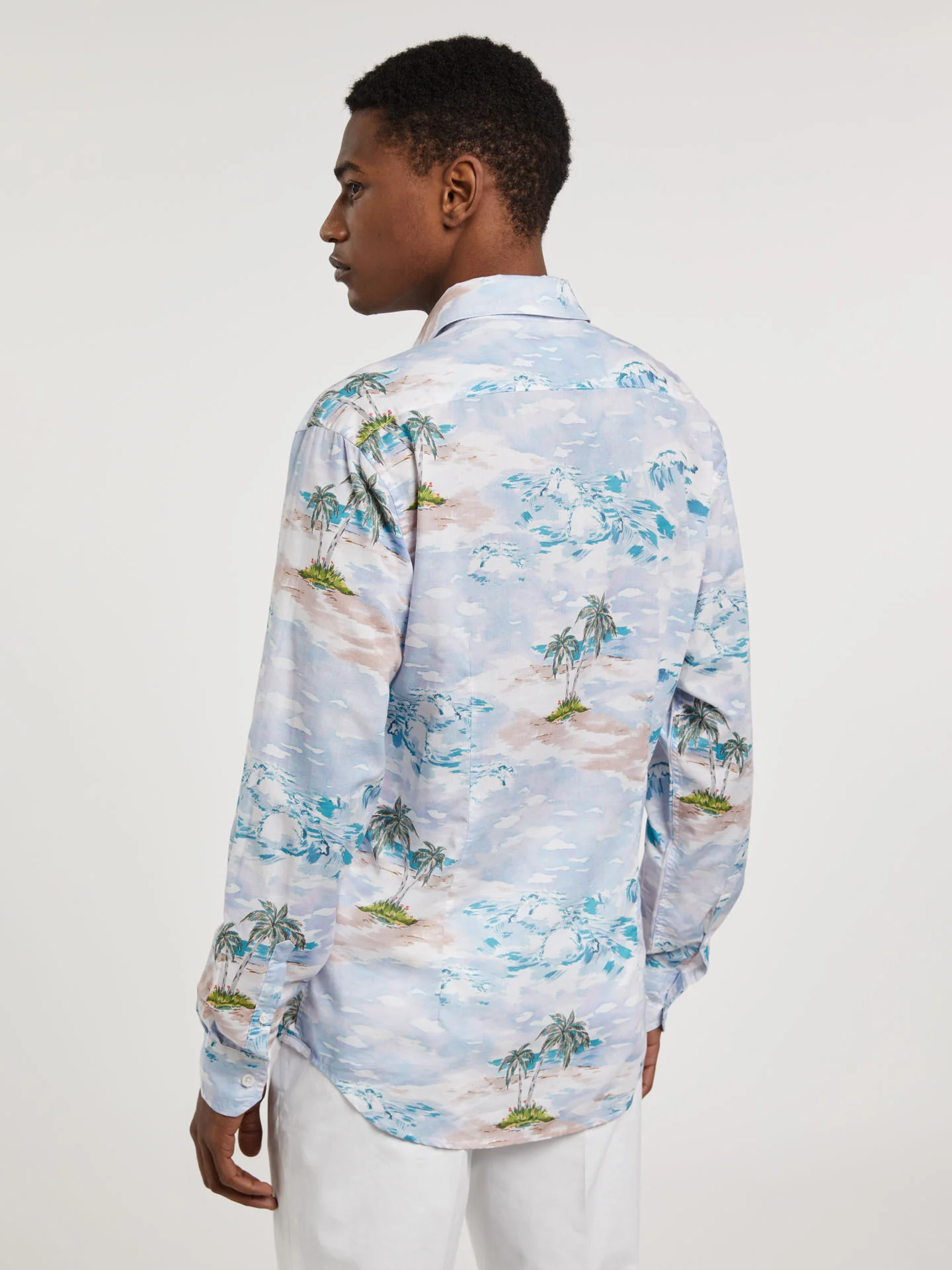 Slim fit special edition print shirt italian fabric - Image 3