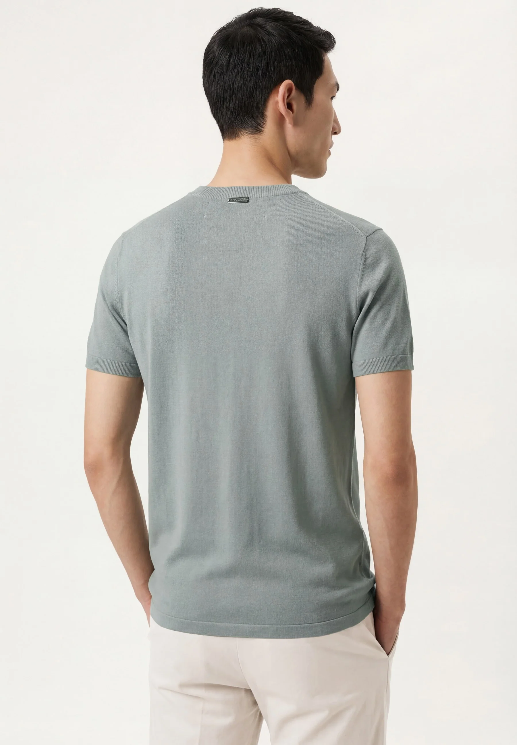 Slim fit Stretch Cotton Pleated Casual Trousers - Image 3