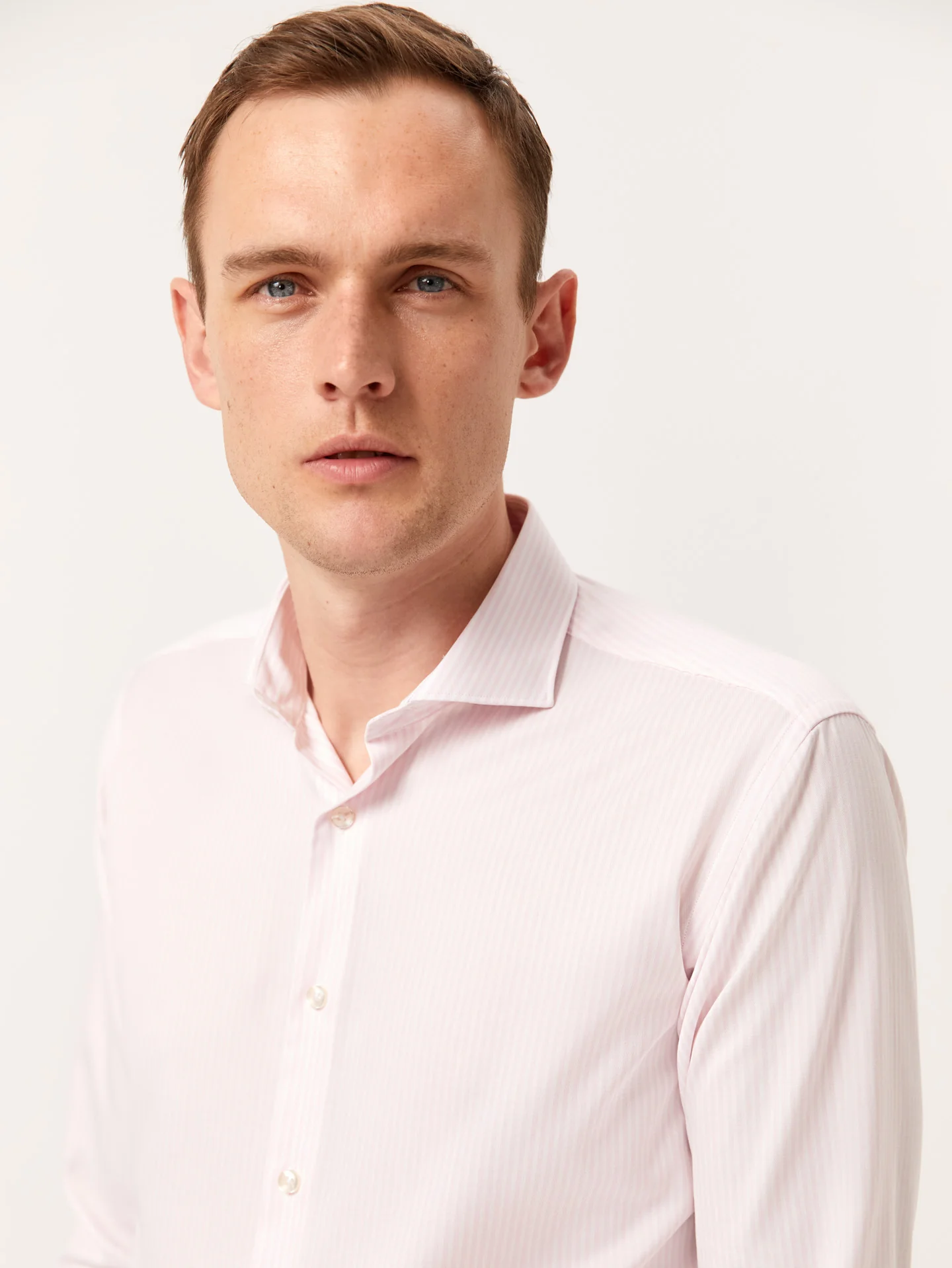 Slim Fit Striped Shirt with Dublin Collar - Image 2