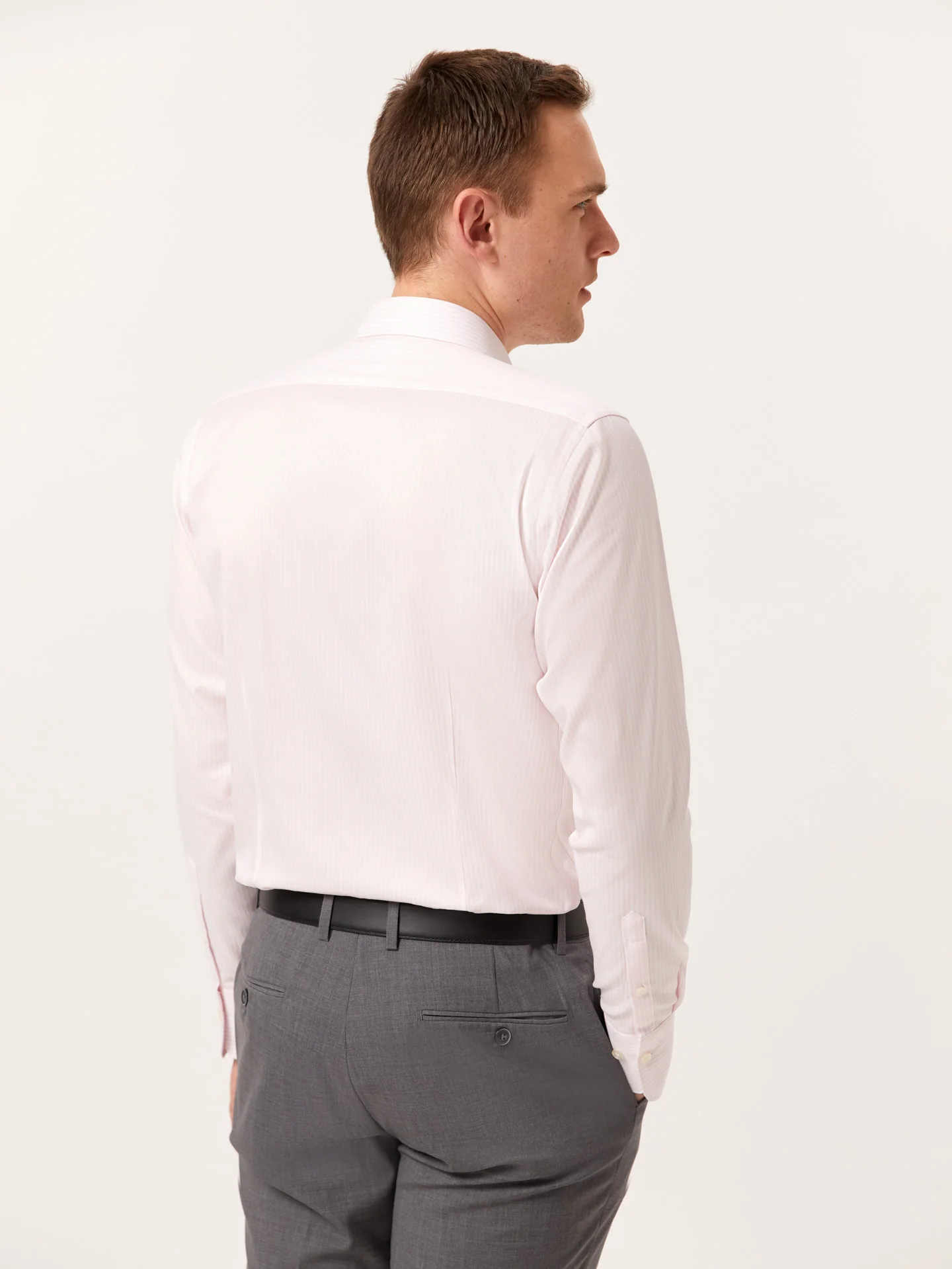 Slim Fit Striped Shirt with Dublin Collar - Image 3