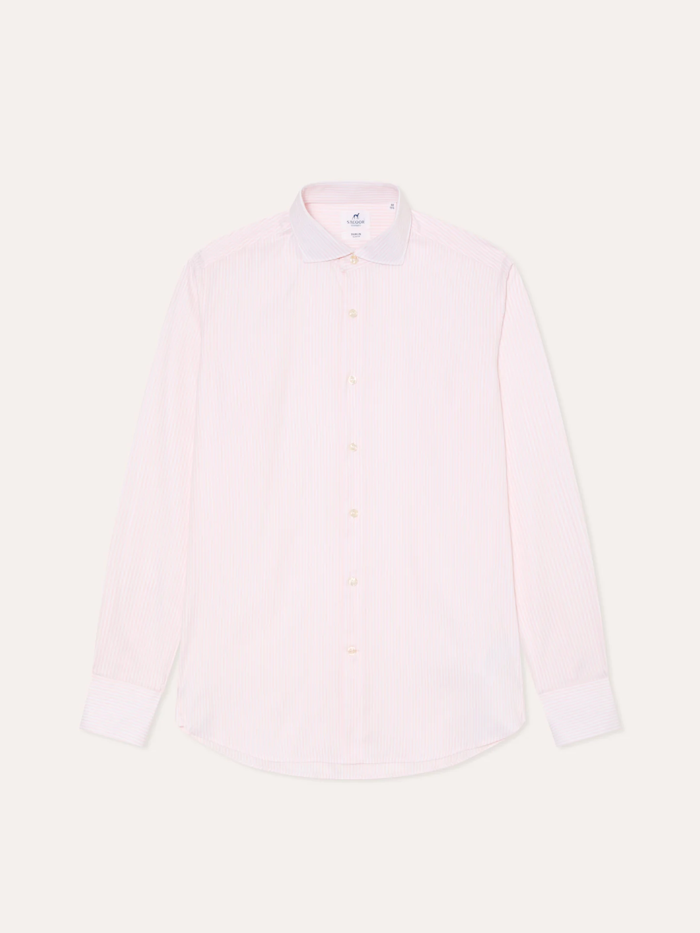 Slim Fit Striped Shirt with Dublin Collar - Image 4