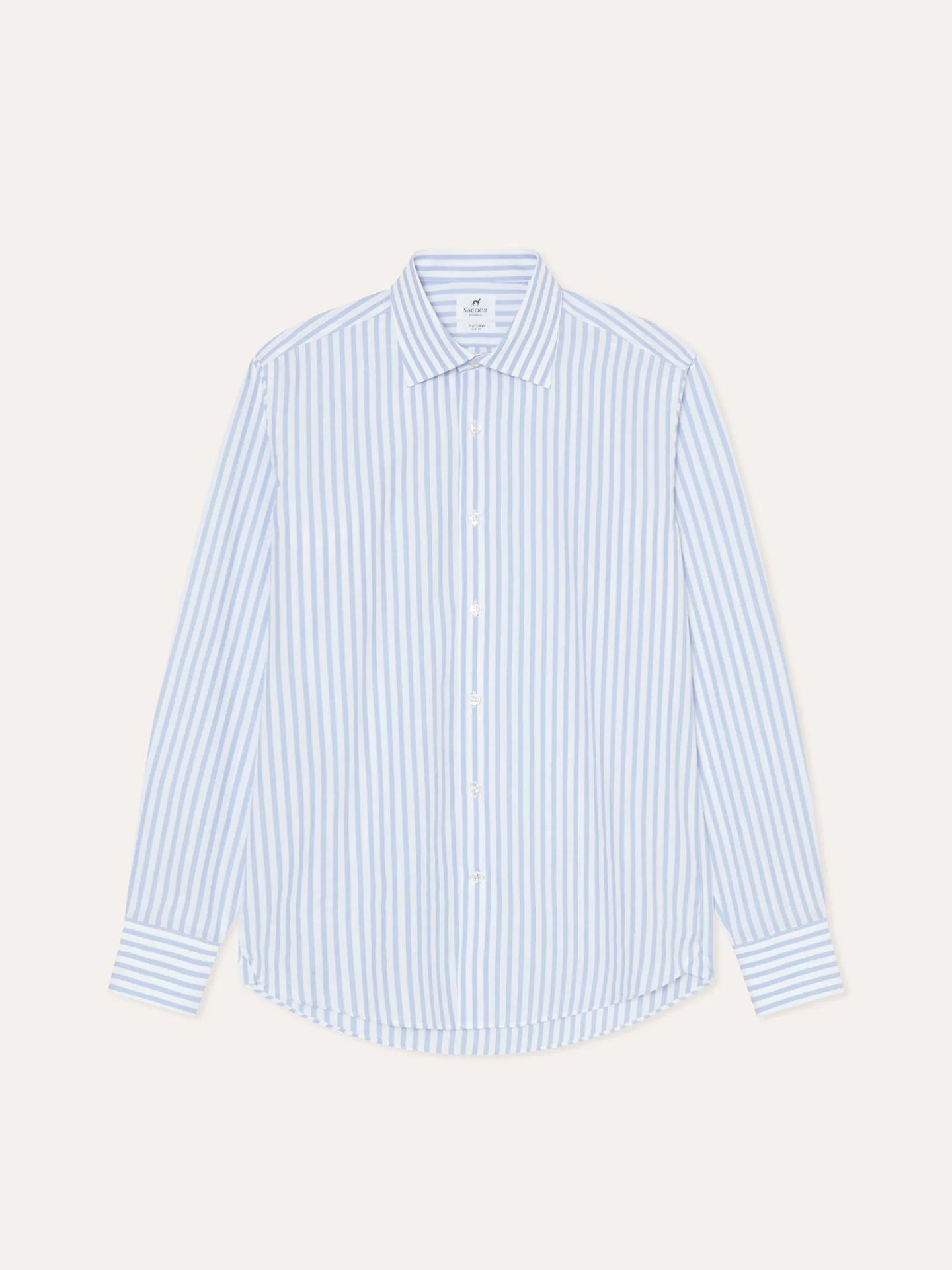 Slim Fit Striped Shirt with Oxford Collar - Image 4