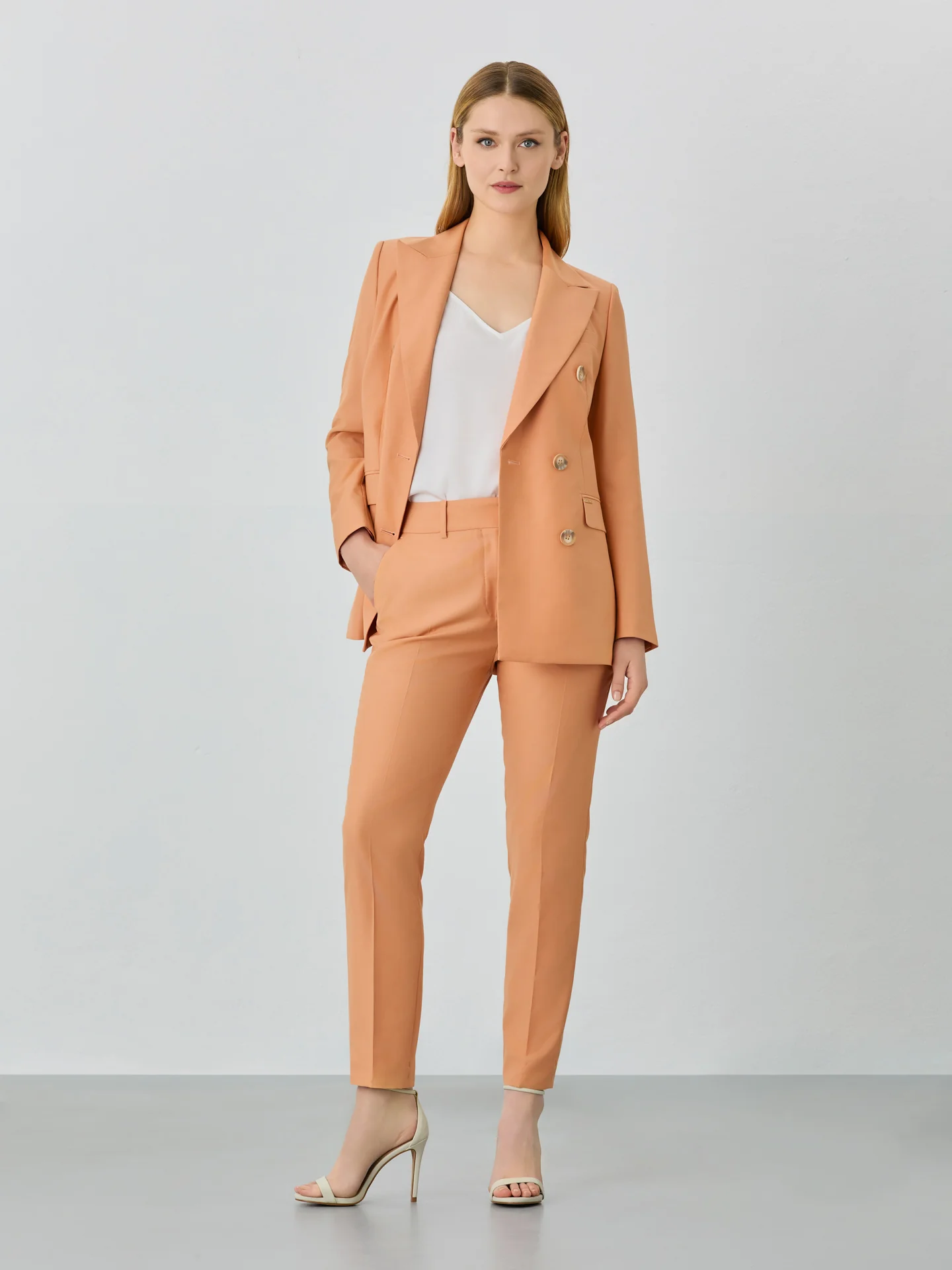 Slim Fit Suit Trousers In Rayon Blend - Image 2