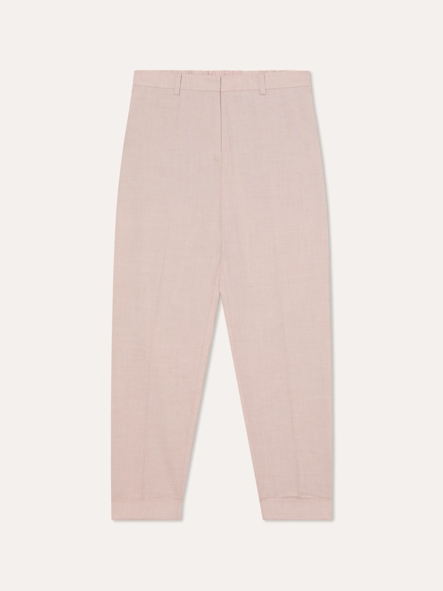 Slim Fit Tailored Trousers In Viscose Blend With Elasticated Waistband - Image 5