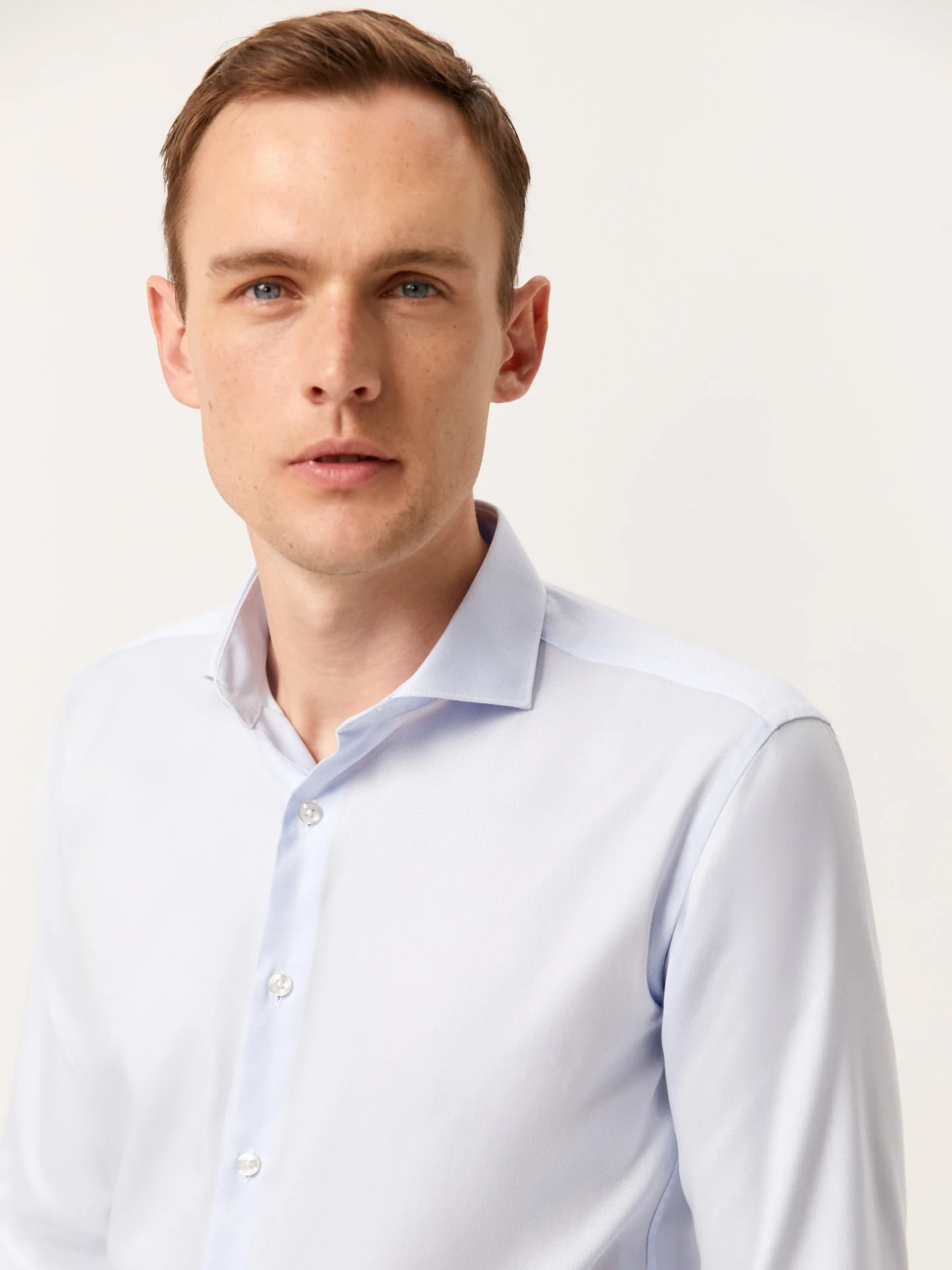 Slim Fit Textured Shirt with Dublin Collar - Image 3