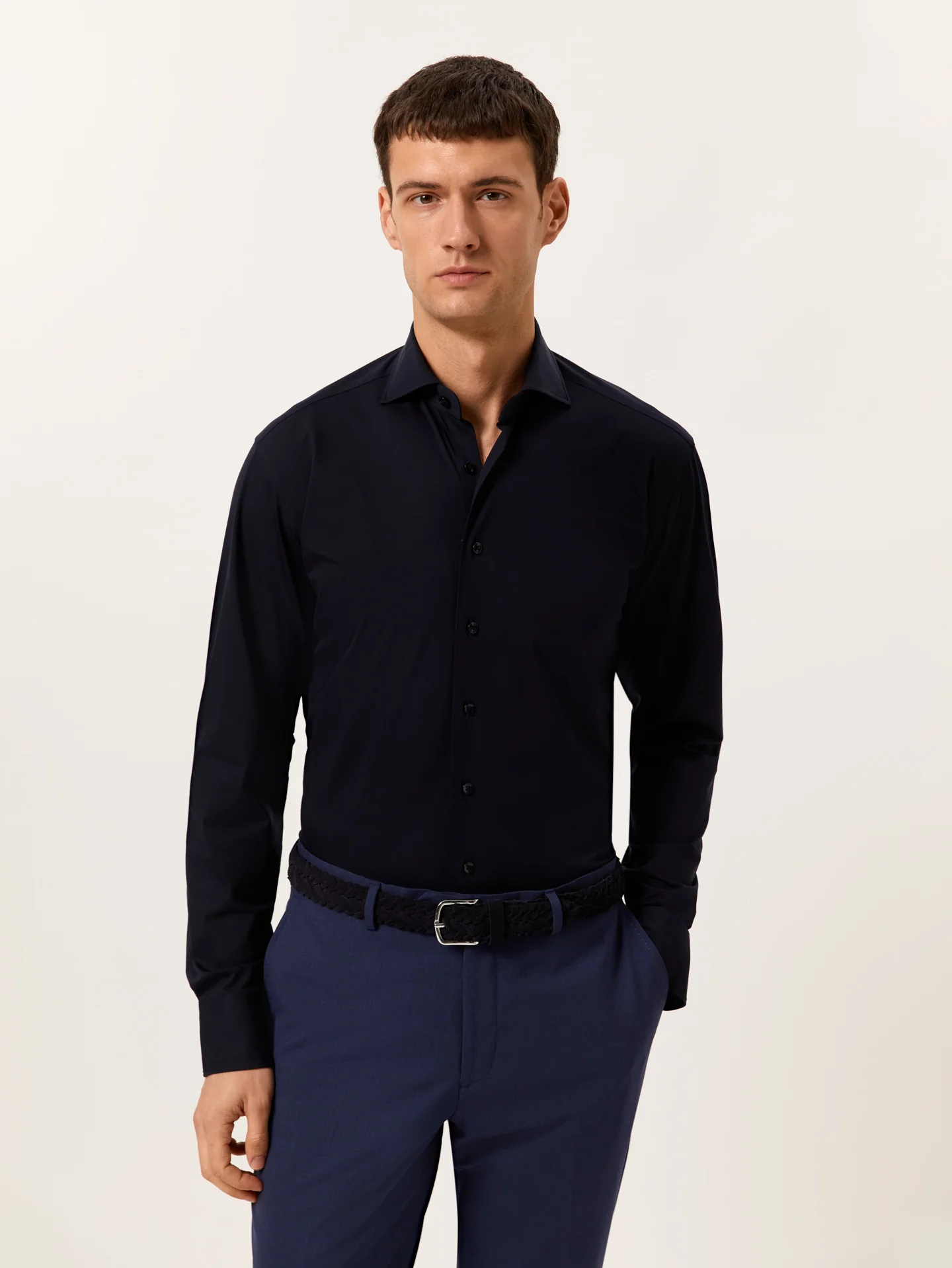 Slim Fit Travel jersey Shirt in Comfort Cotton - Image 2