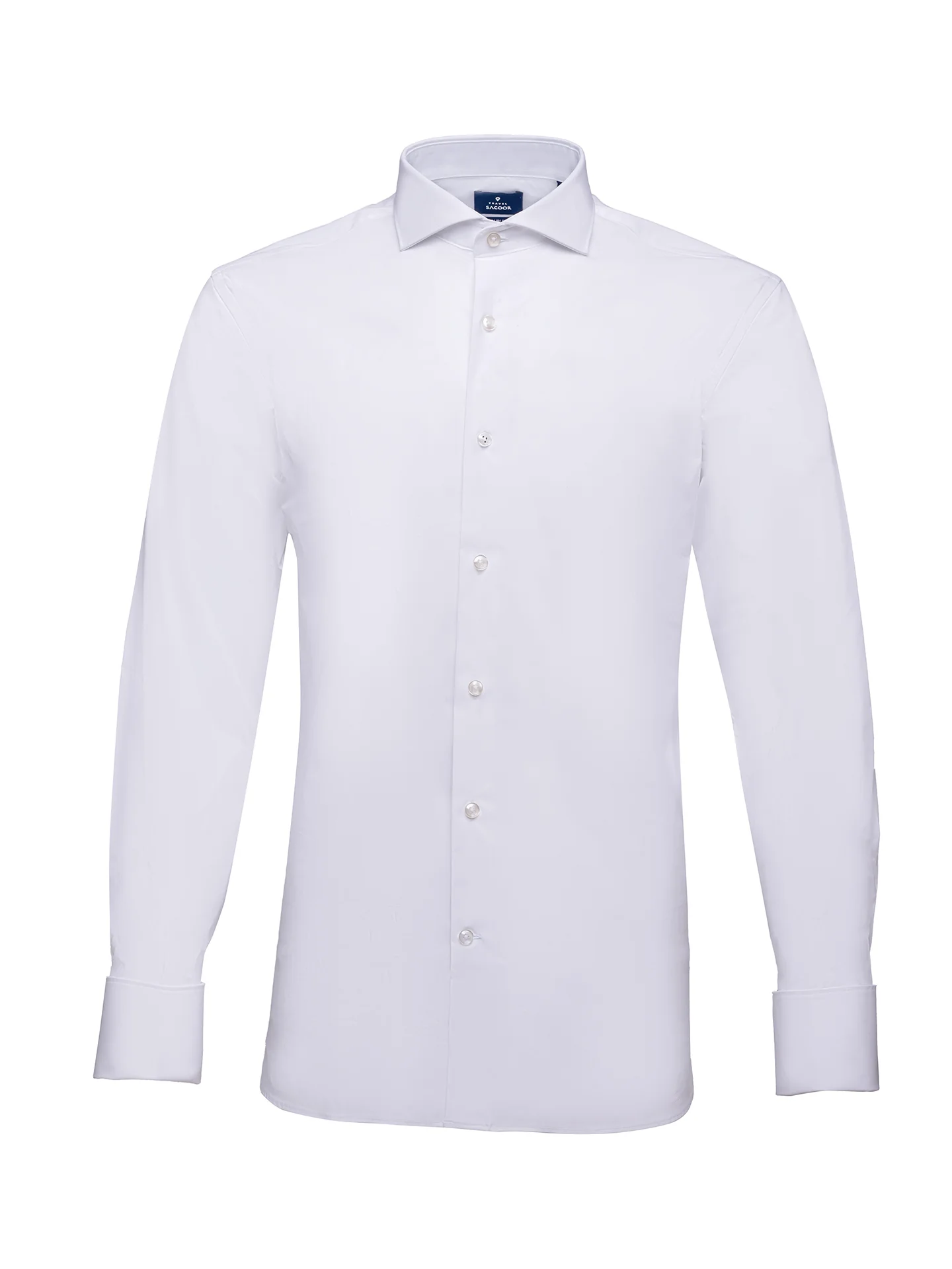Slim Fit Travel Poplin Shirt with double cuff in Comfort Cotton - Image 4
