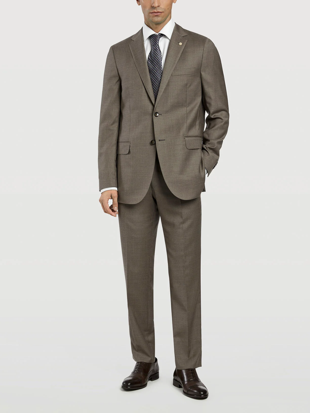 Slim fit twill business suit - Image 2
