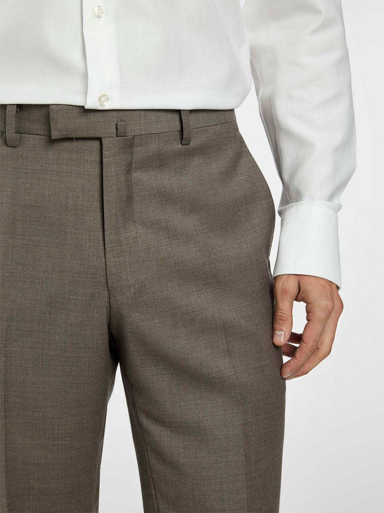 Slim fit twill business suit - Image 4