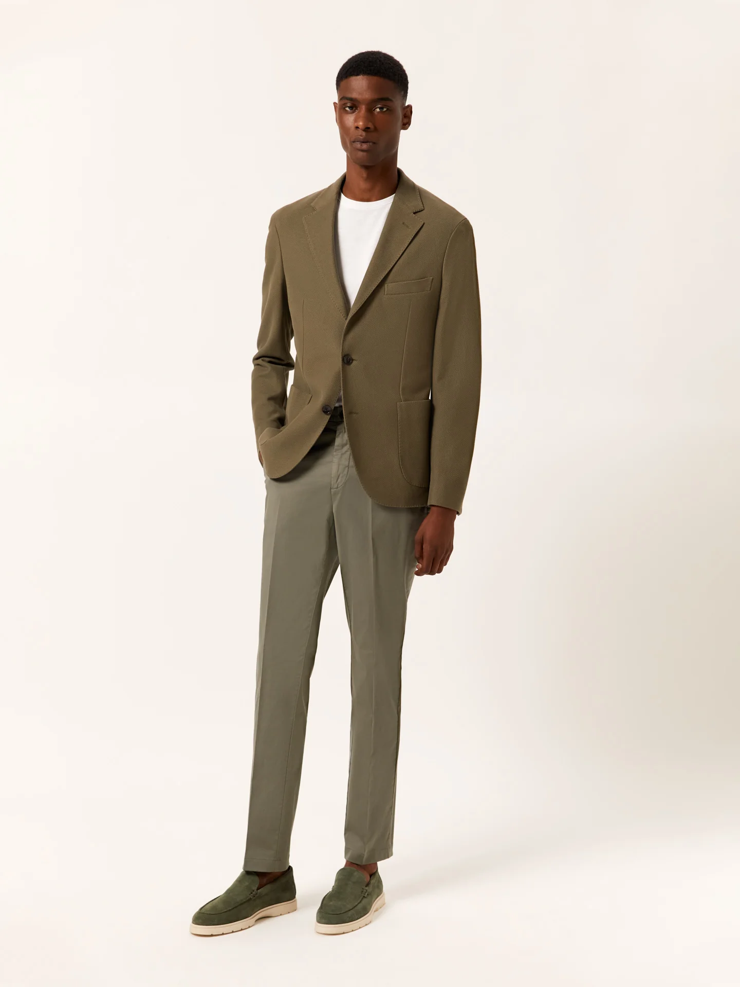 Slim fit Twill Garment Dye Casual Trousers - Image 10
