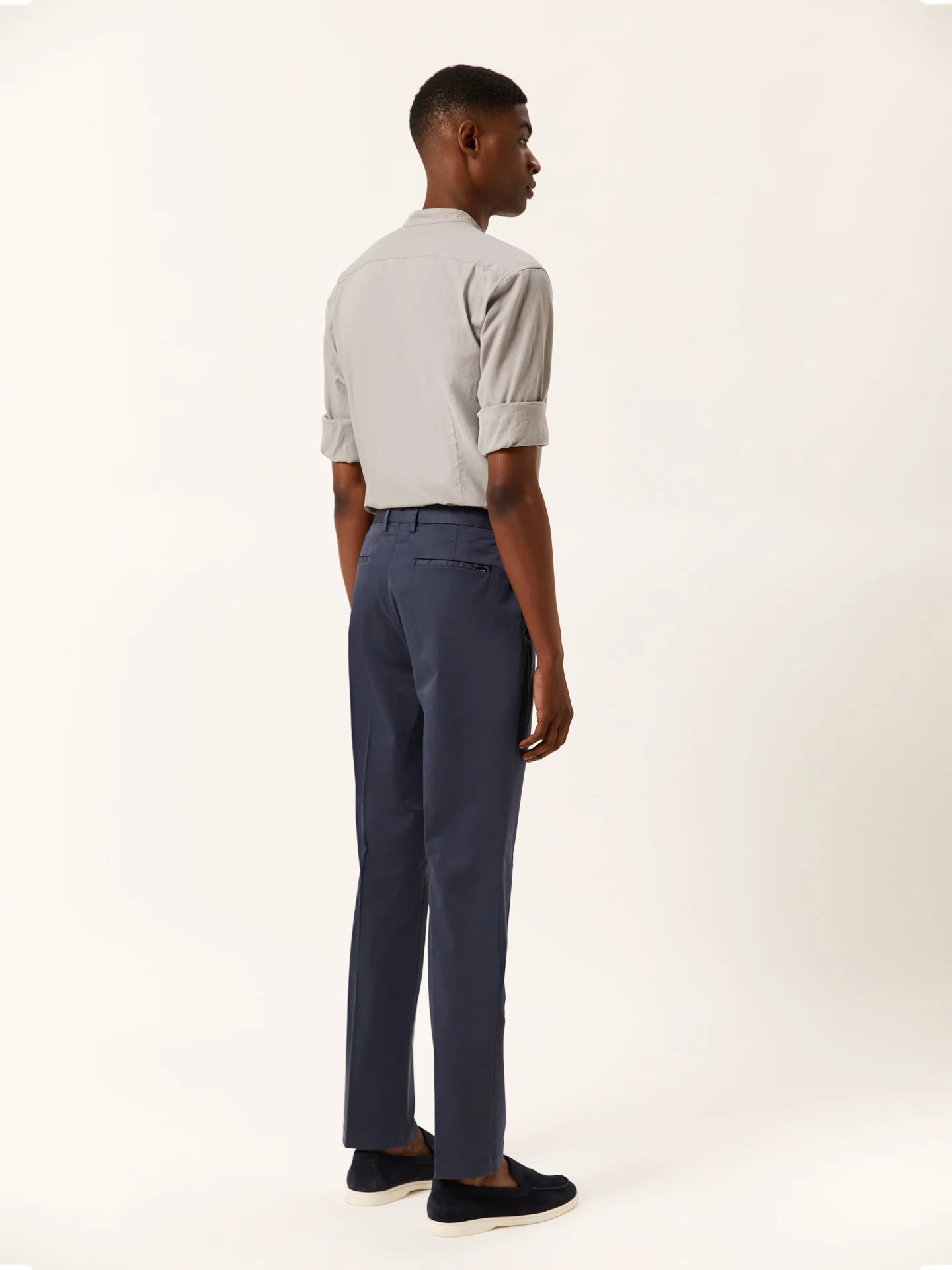 Slim fit Twill Garment Dye Casual Trousers - Image 4