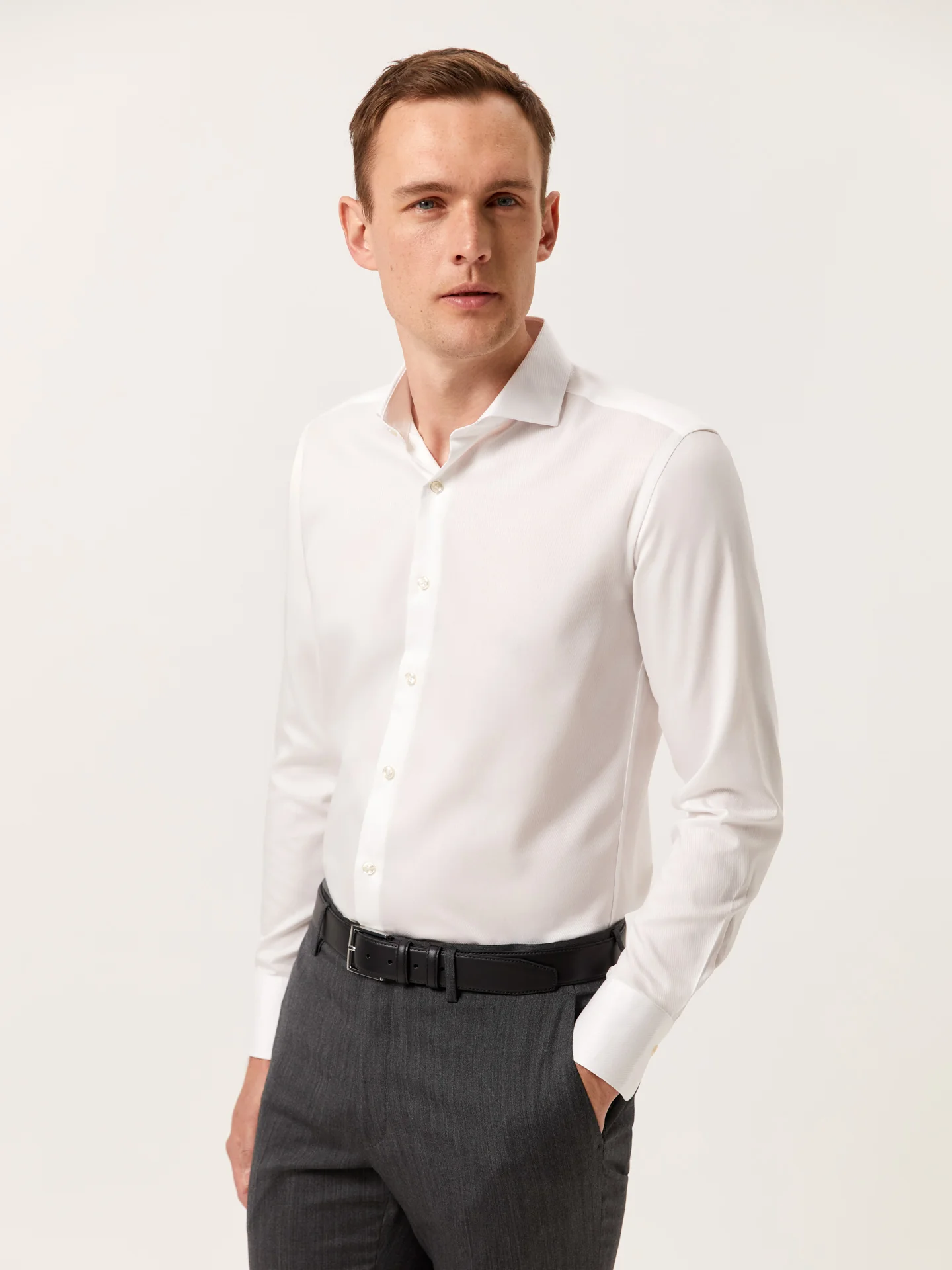 Slim Fit Twill Shirt with Dublin Collar - Image 2