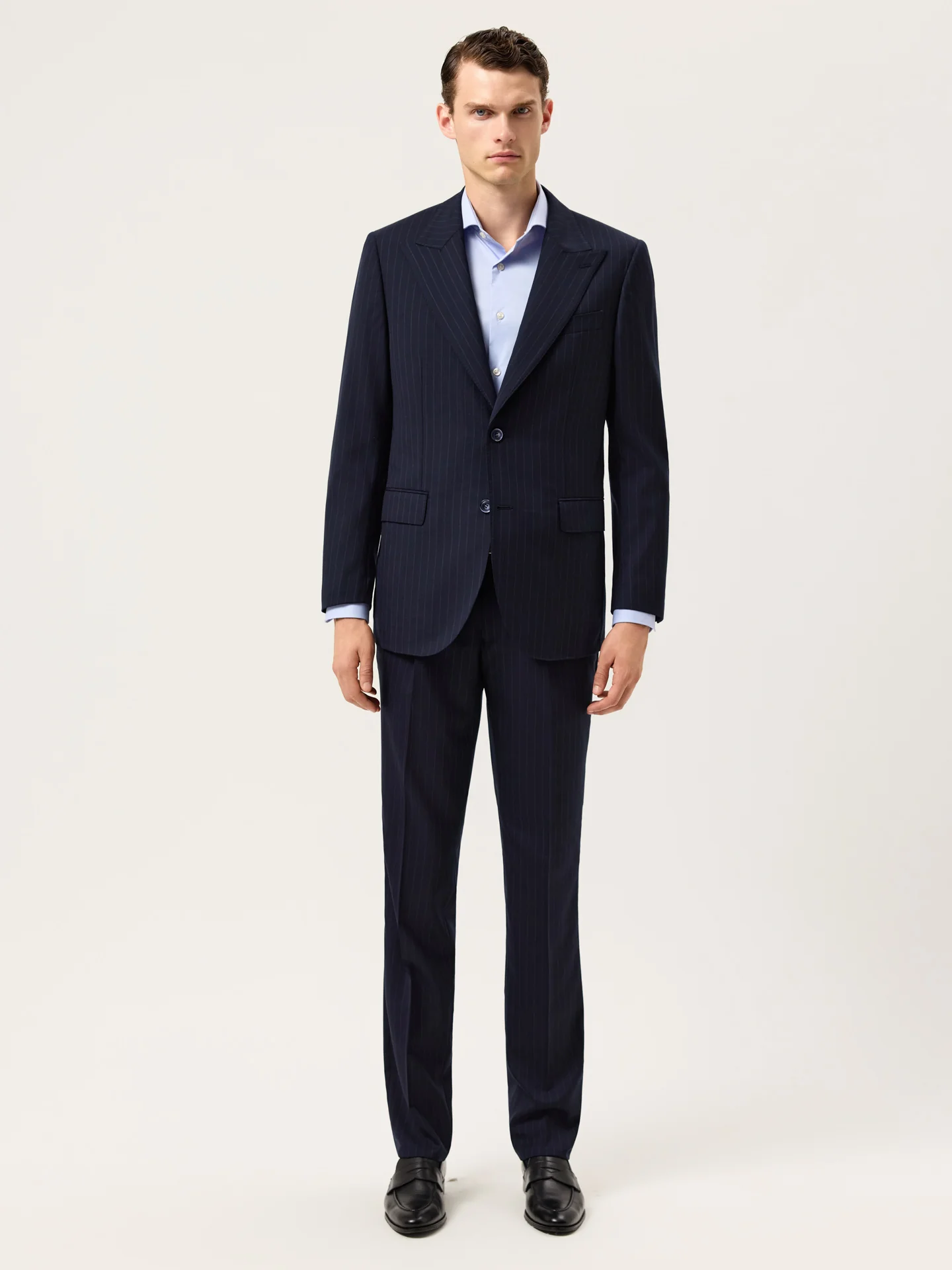 Slim Fit Wool Stripe Suit