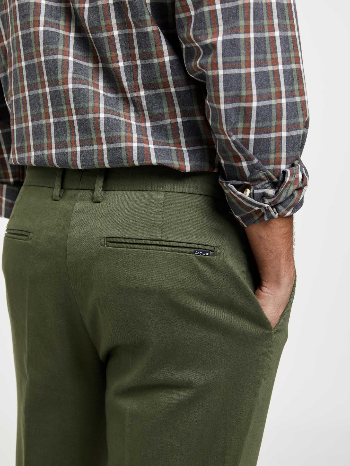 Slub Cotton Slim Fit Garment Dye Chino Trouser - Image 6