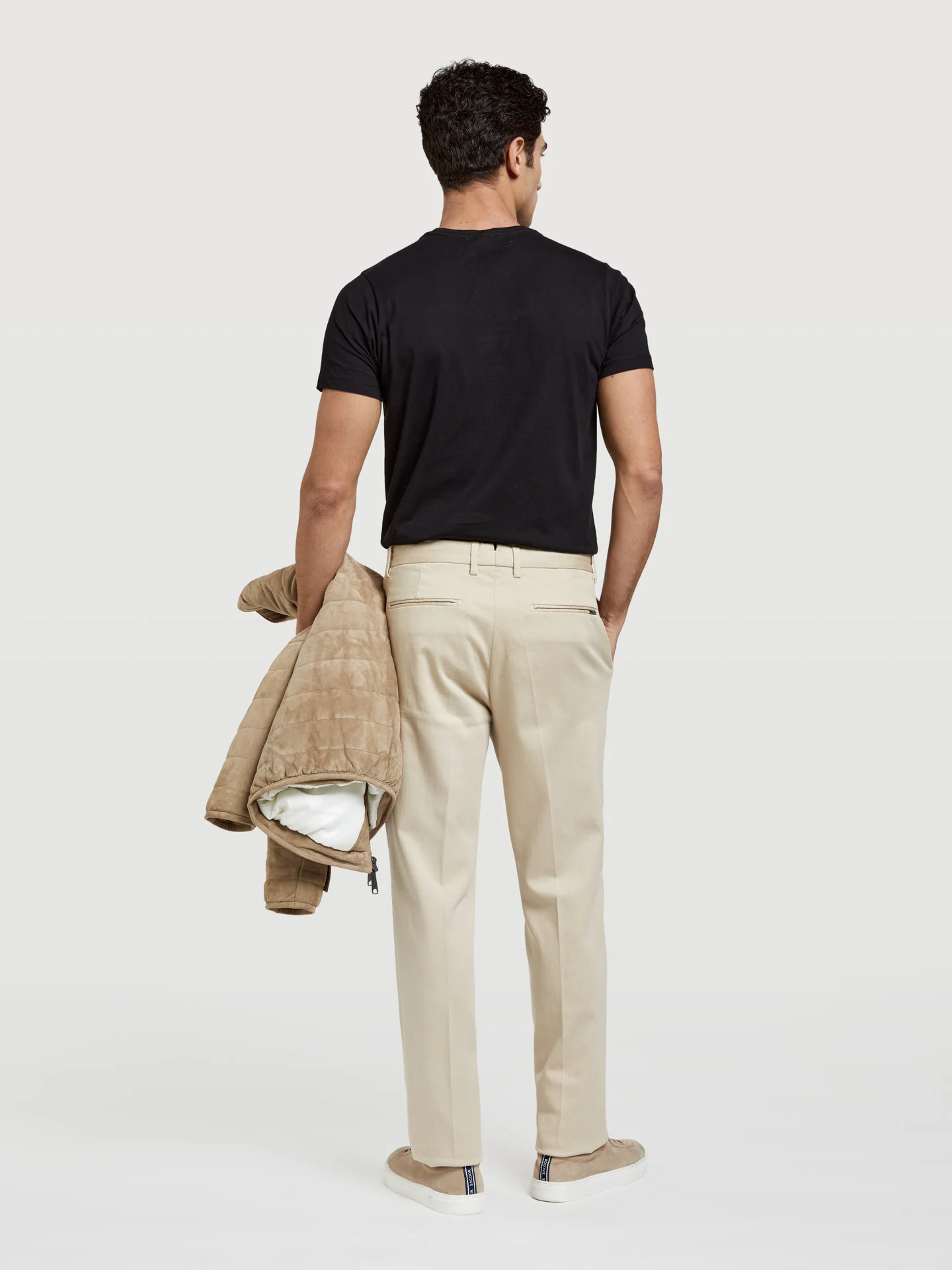 Slub Cotton Slim Fit Garment Dye Chino Trouser - Image 8