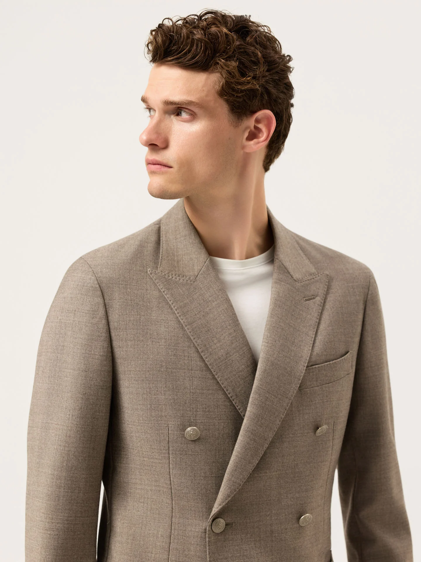 Soft Flannel Blazer With Patch Pockets - Image 2