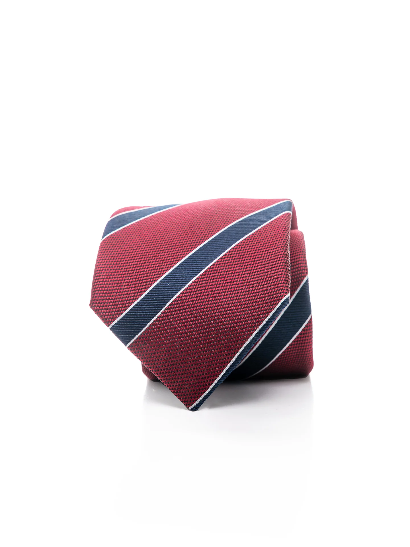 Striped Pattern 100% Silk Tie 7,5cm - Image 3