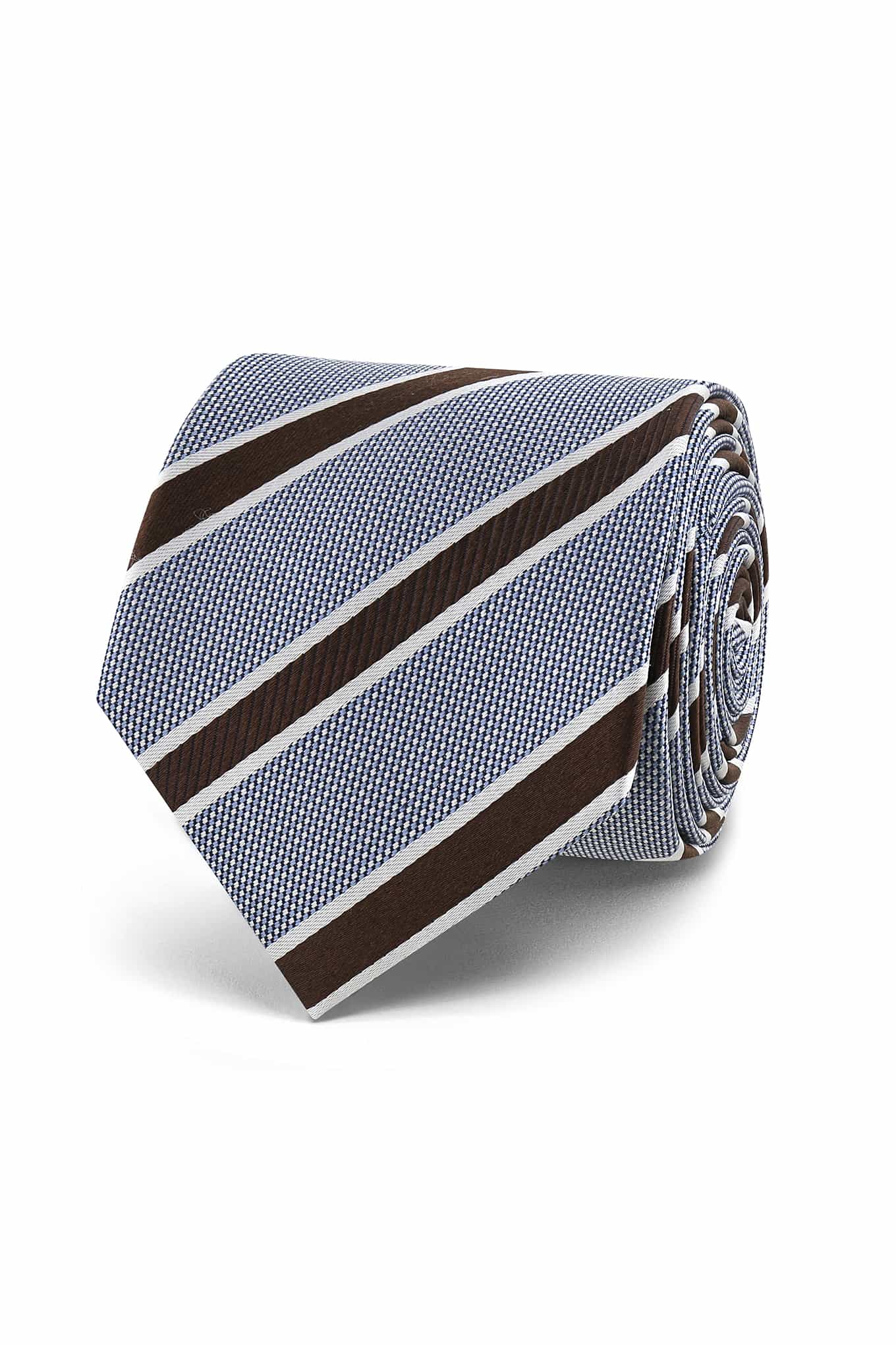 Striped Pattern Tie 100% Silk 7cm