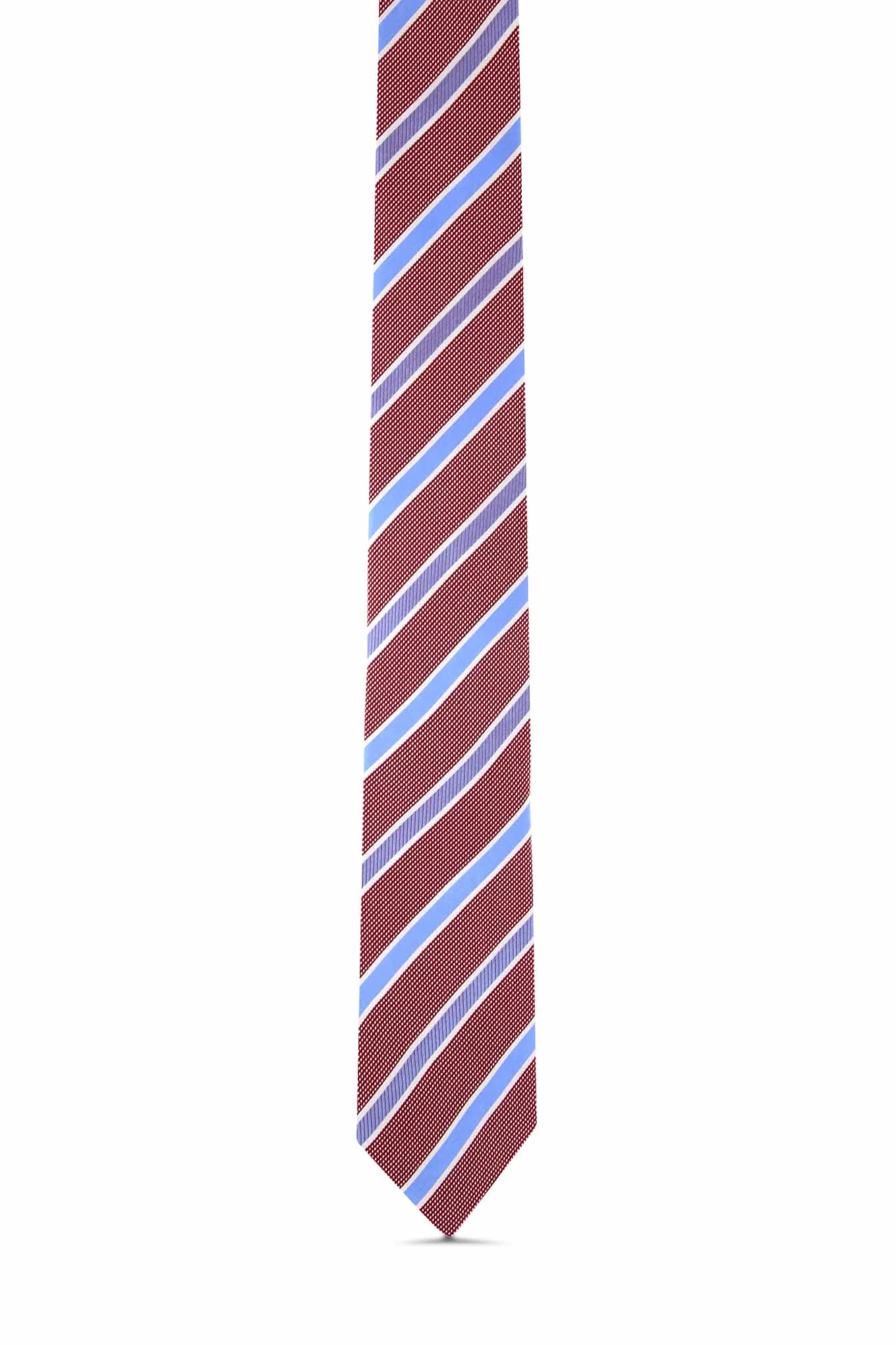 Striped Pattern Tie 100% Silk 7cm - Image 6