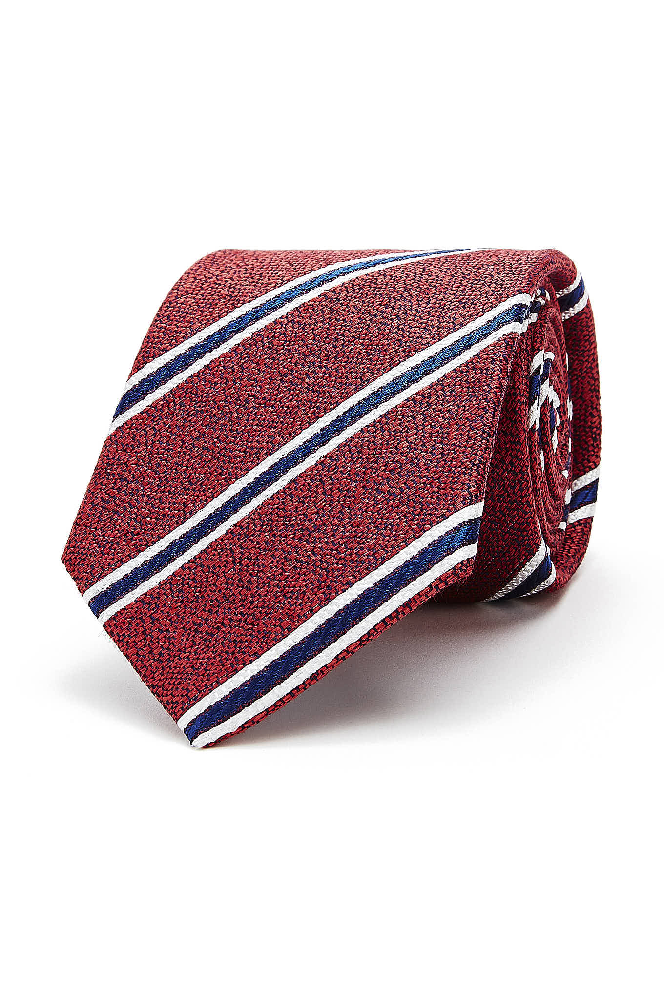 Striped Pattern Tie 100% Silk 8cm - Image 5