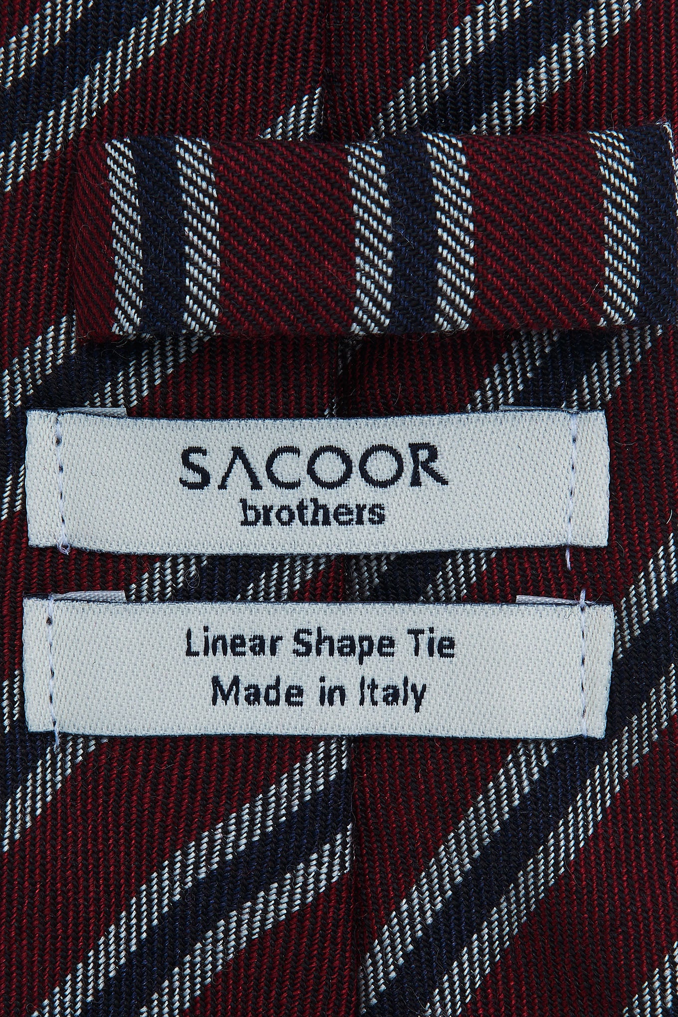 Striped Pattern Tie Silk and Wool Blend 7cm - Image 10