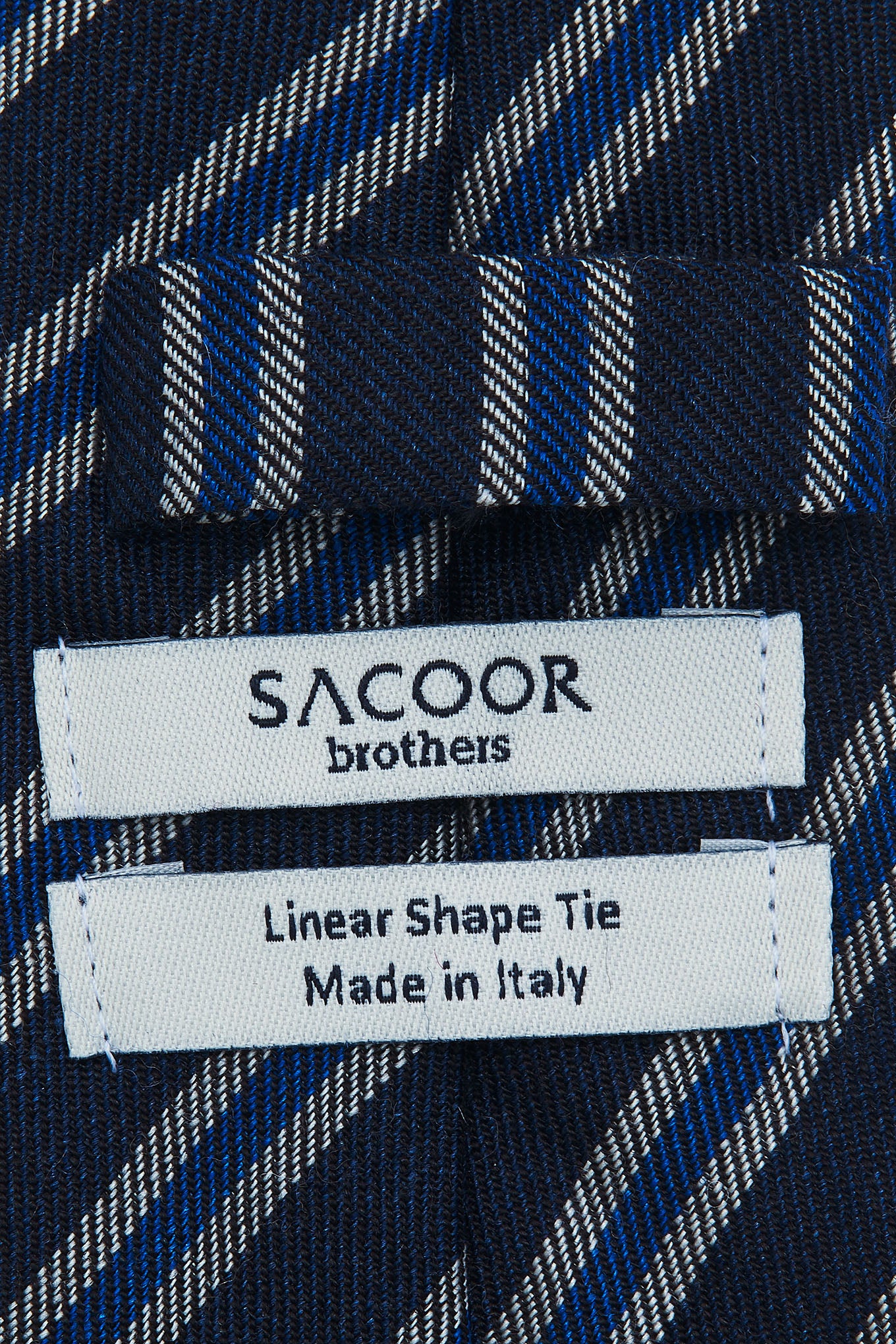 Striped Pattern Tie Silk and Wool Blend 7cm - Image 6