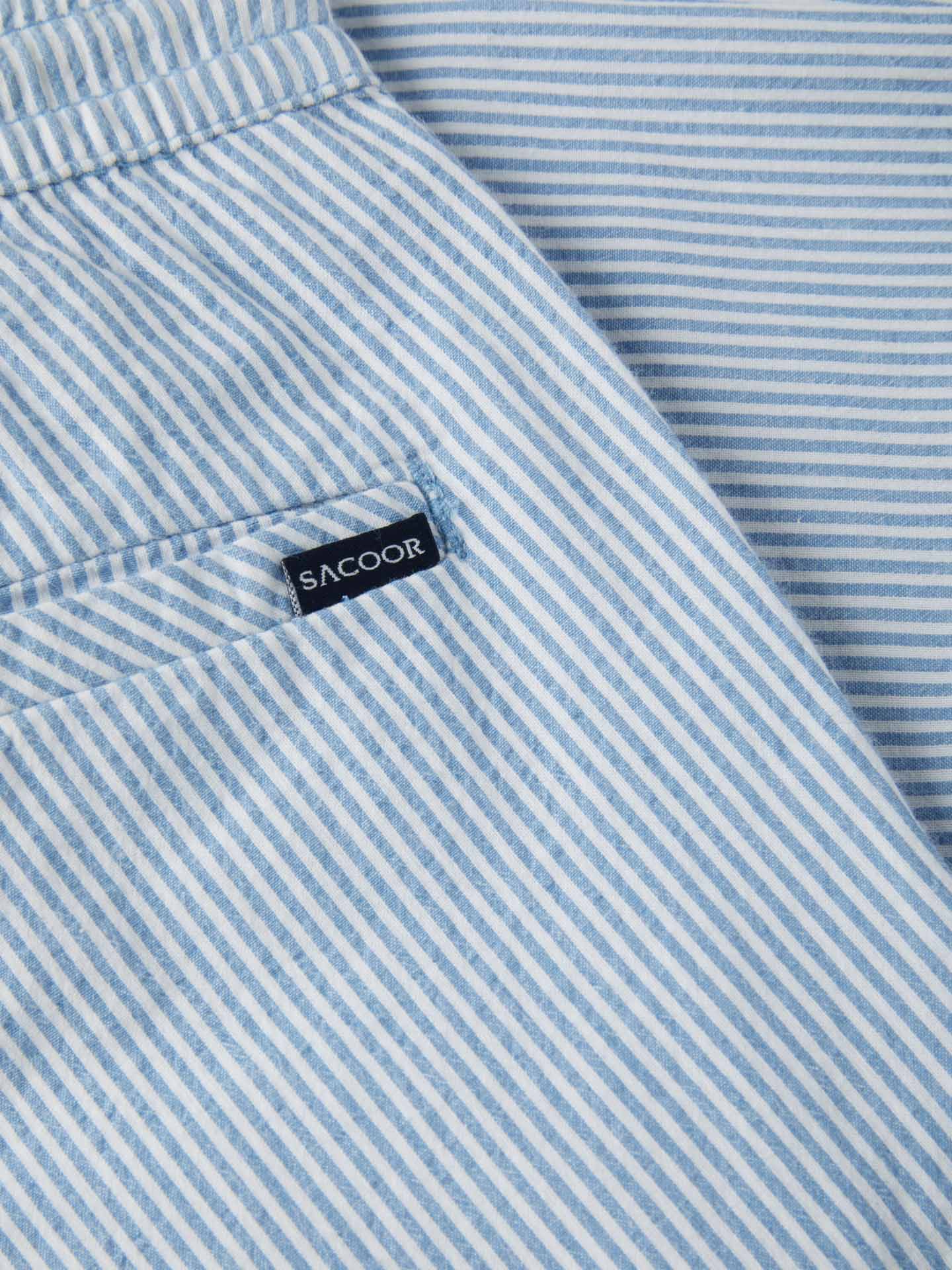 Striped Seersucker Bermuda Shorts - Image 6