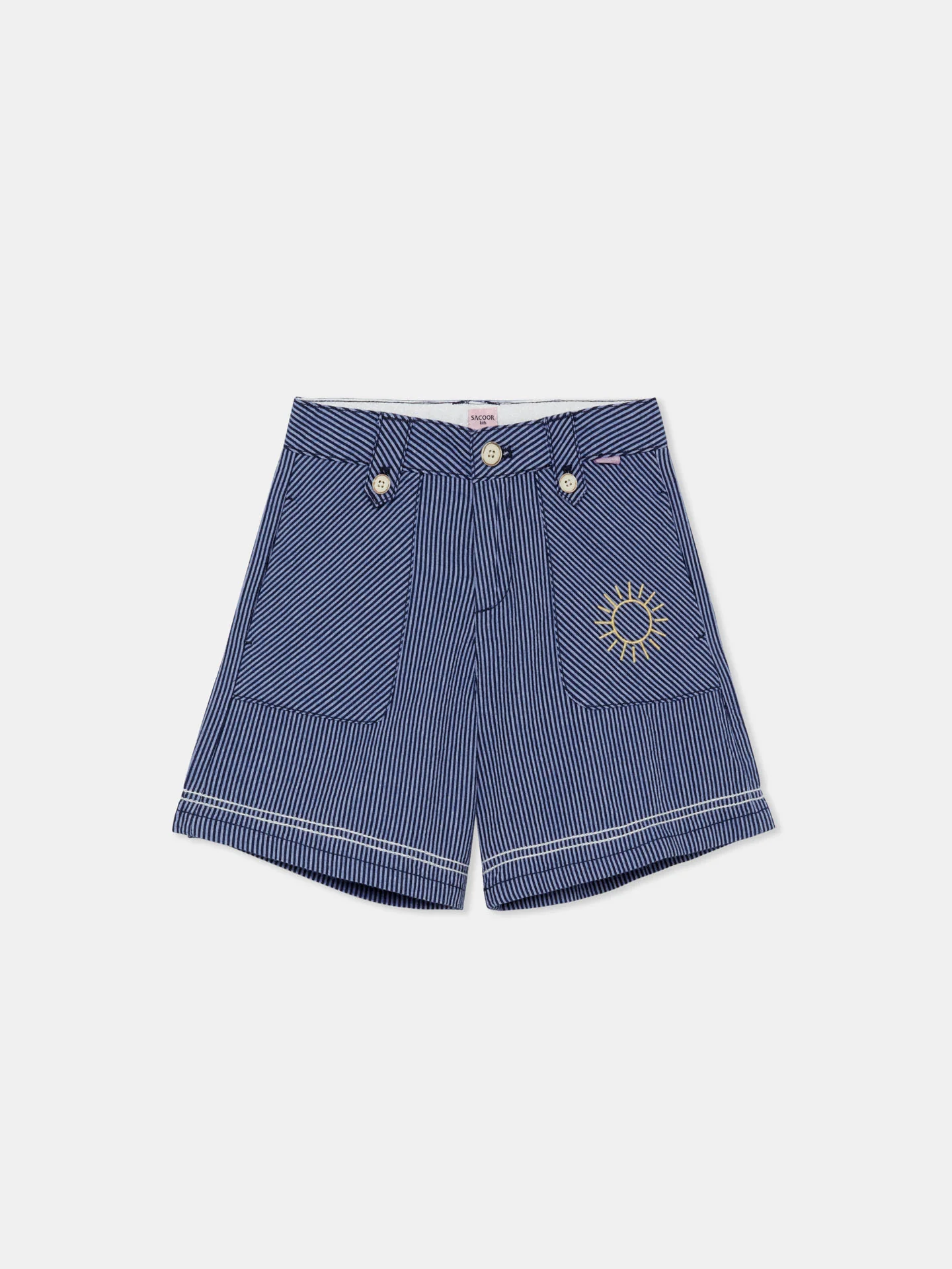striped Seersucker Bermudas Shorts