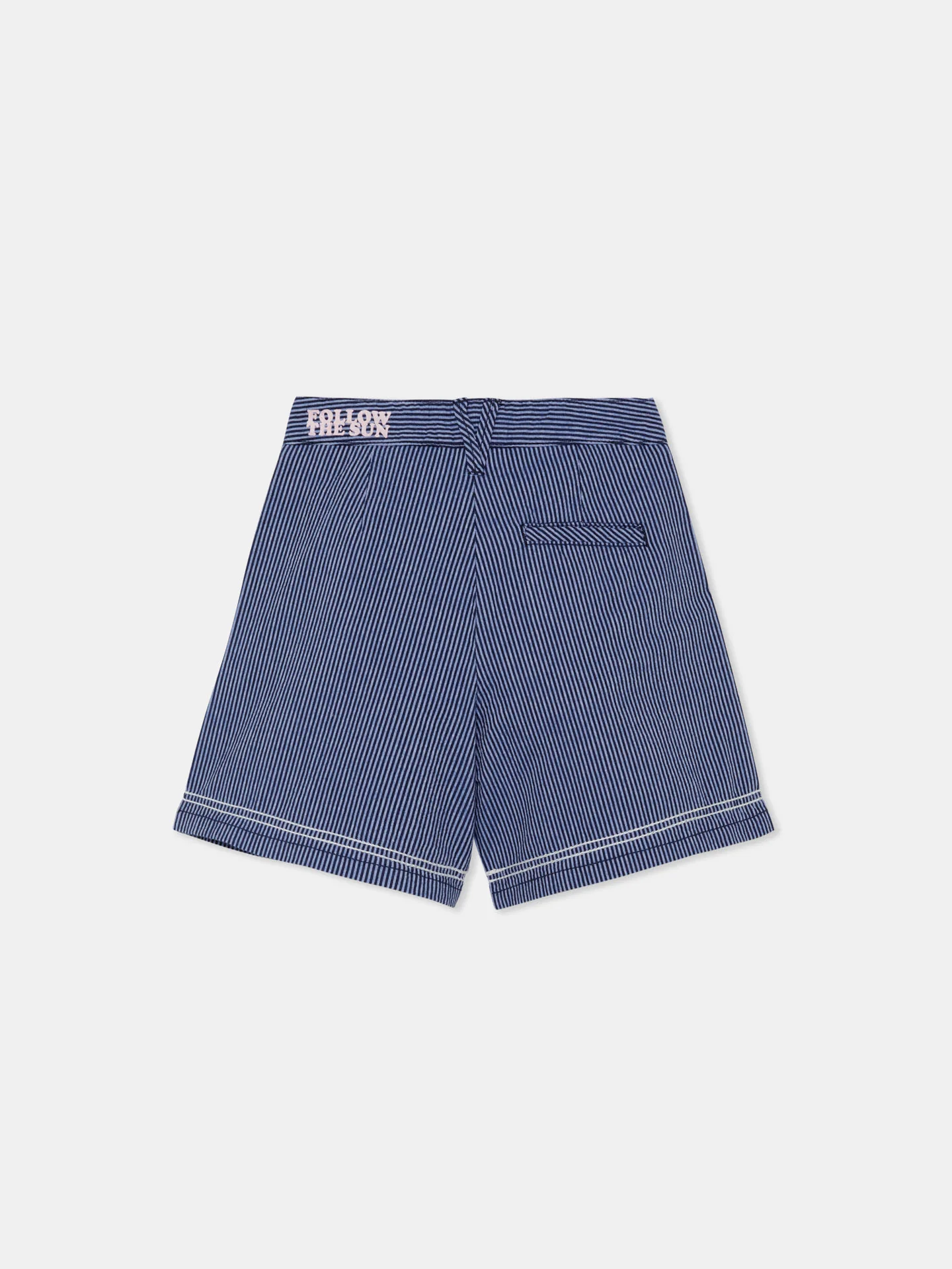 striped Seersucker Bermudas Shorts - Image 2