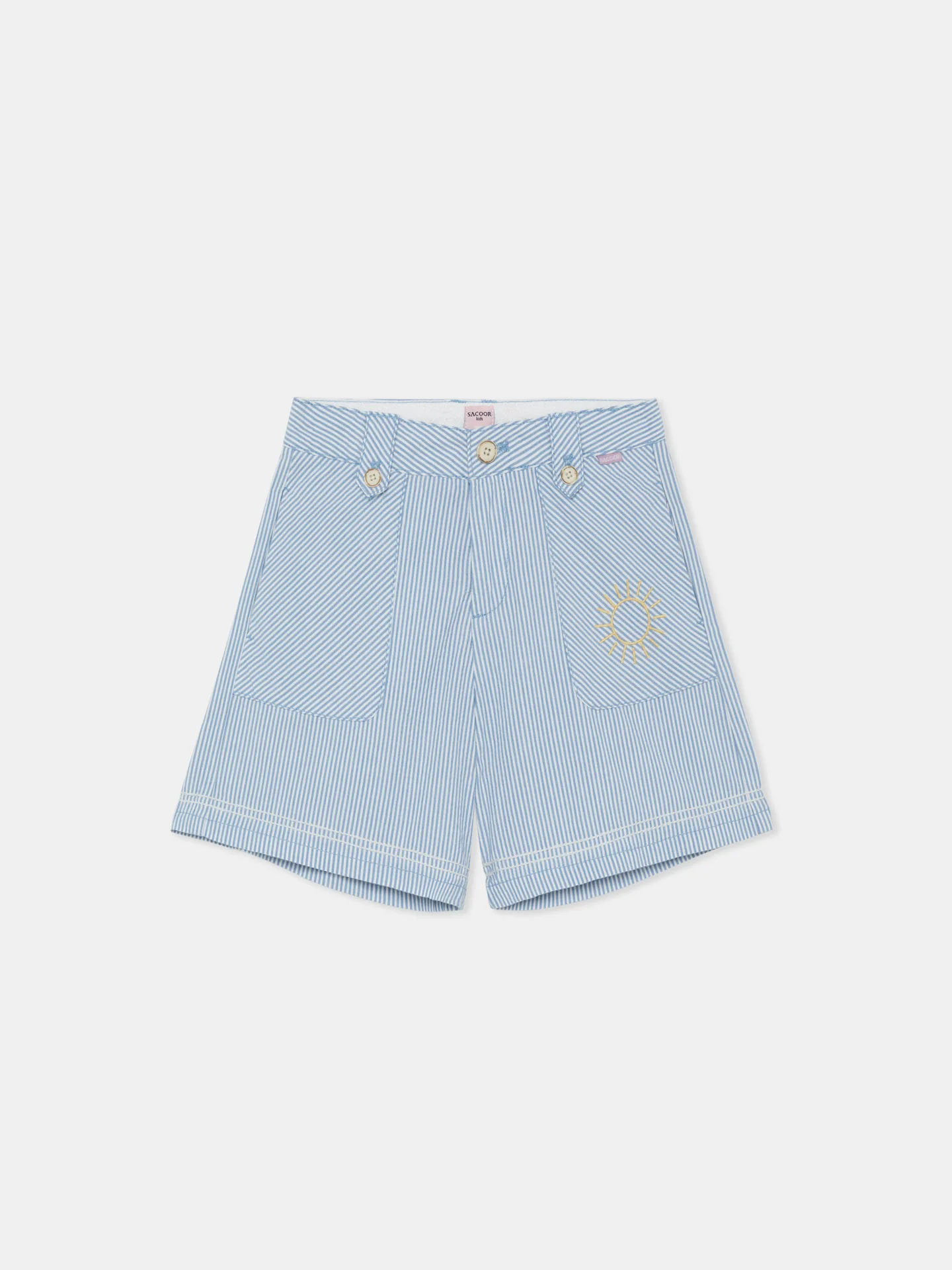 striped Seersucker Bermudas Shorts - Image 4