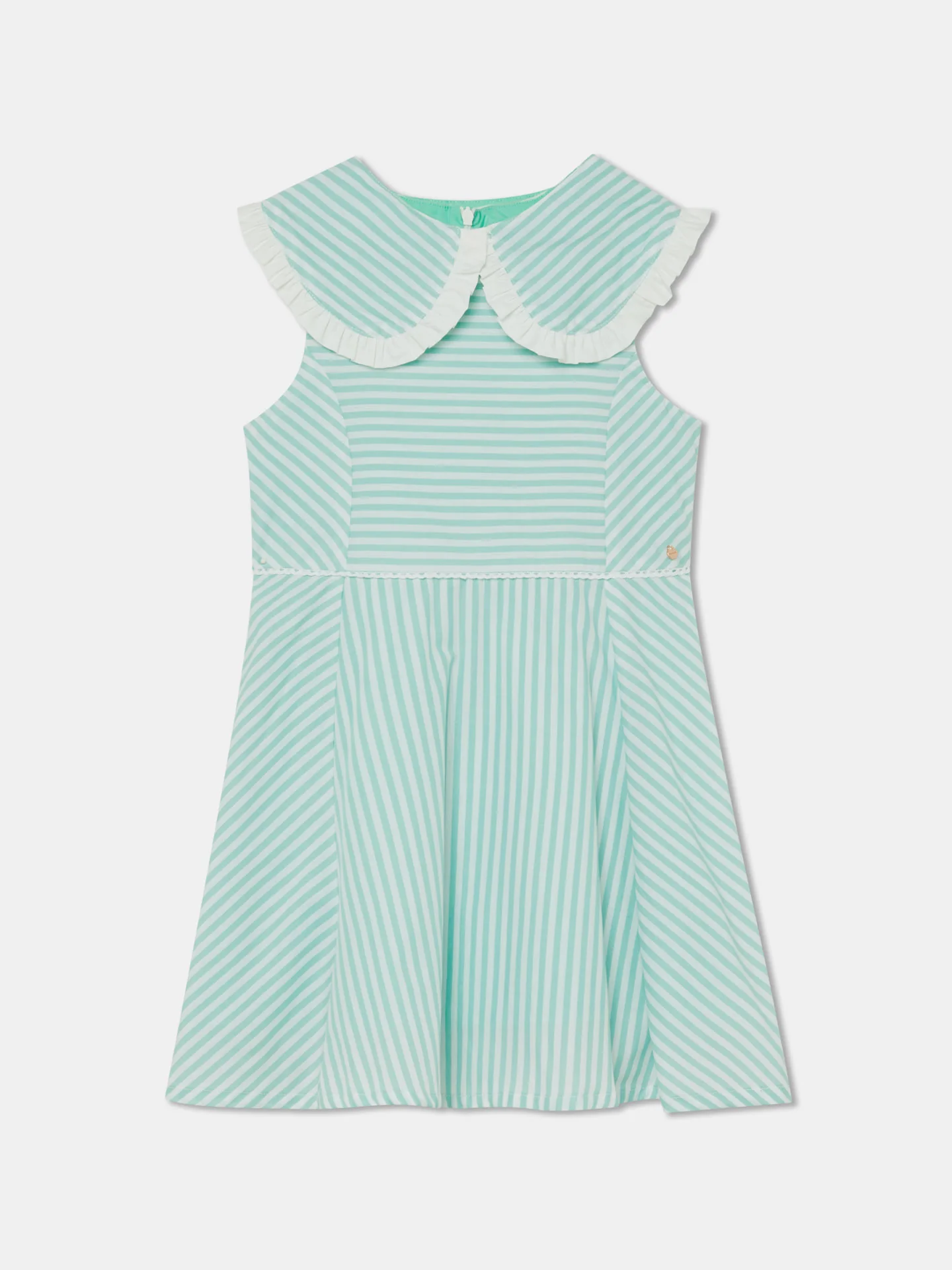 striped Sleeves Dress - Image 5