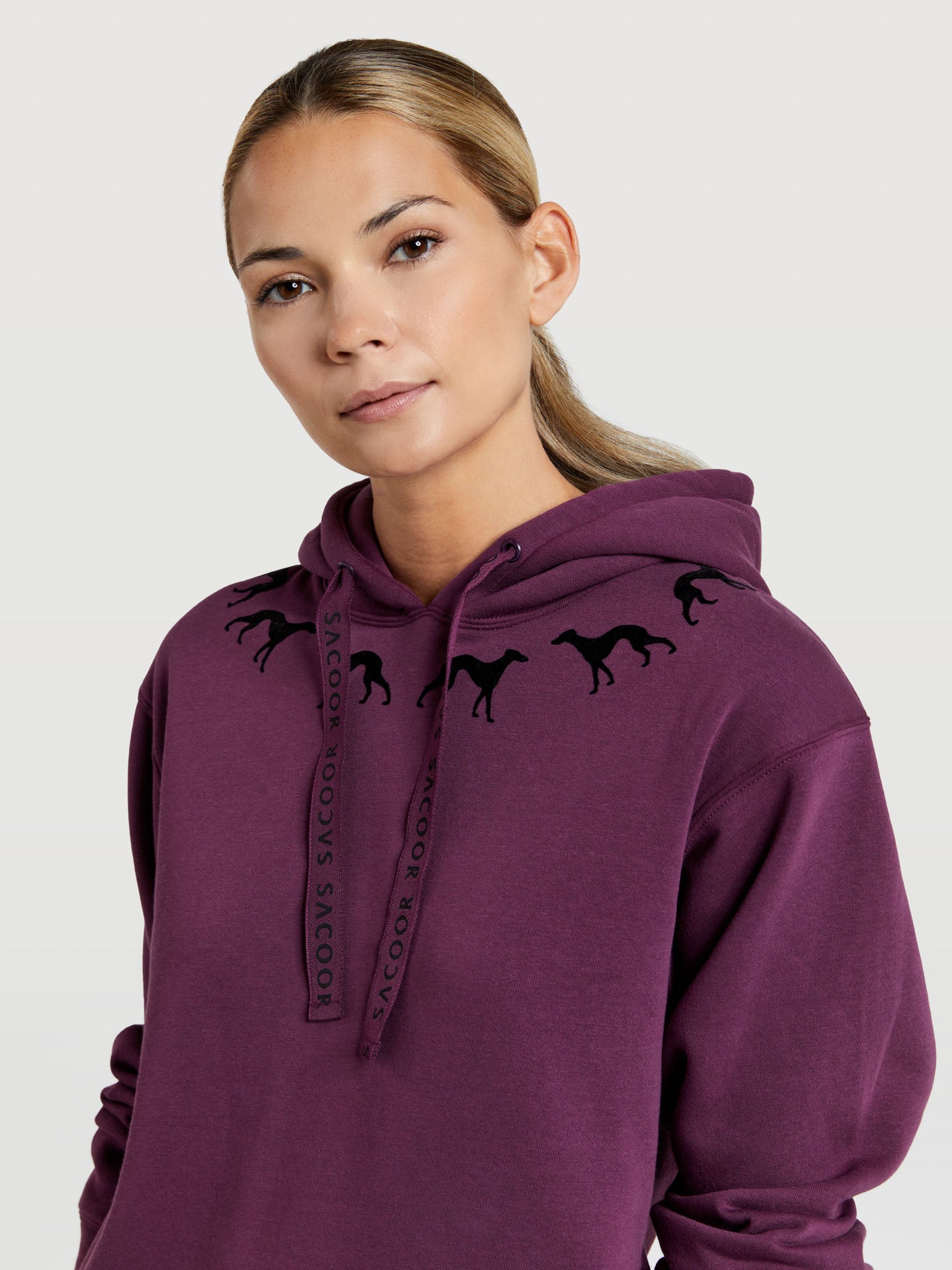 Sweatshirt with hoodie and logo print - Image 4