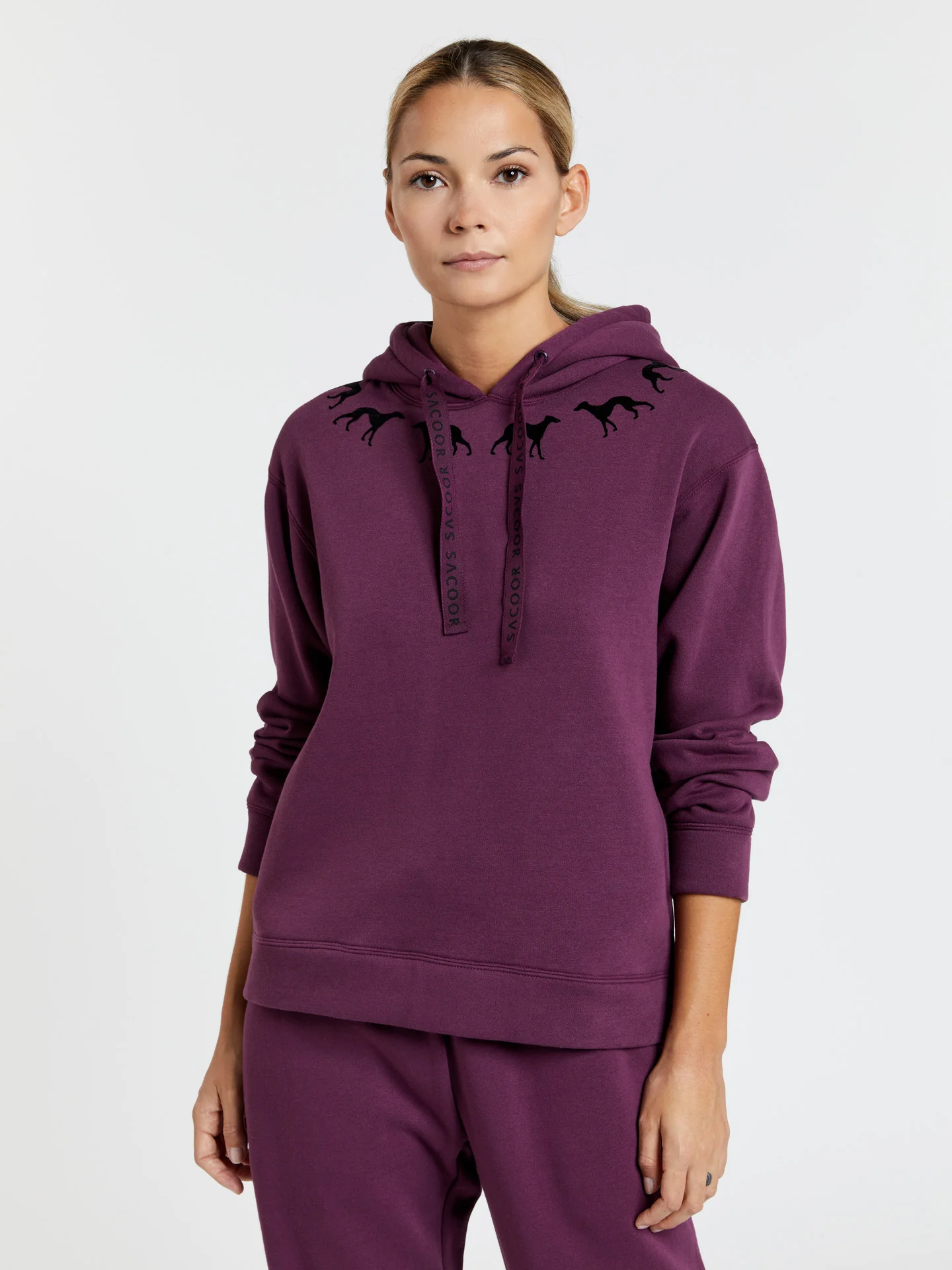 Sweatshirt with hoodie and logo print - Image 5